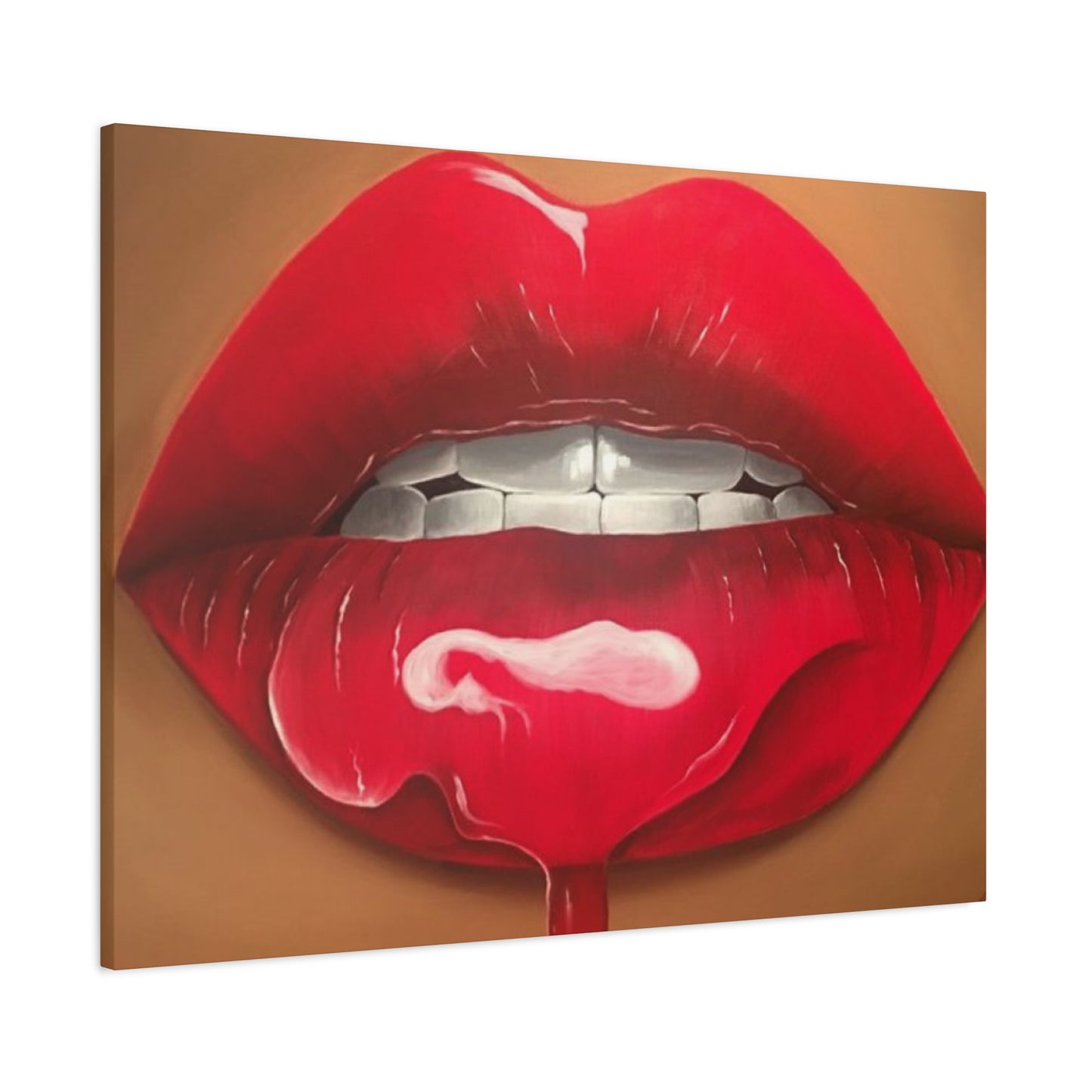 Dark Red Lips Wall Art & Canvas Prints