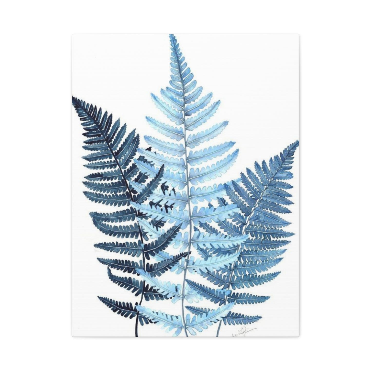 Blue Leaves Entryway Wall Art & Canvas Prints