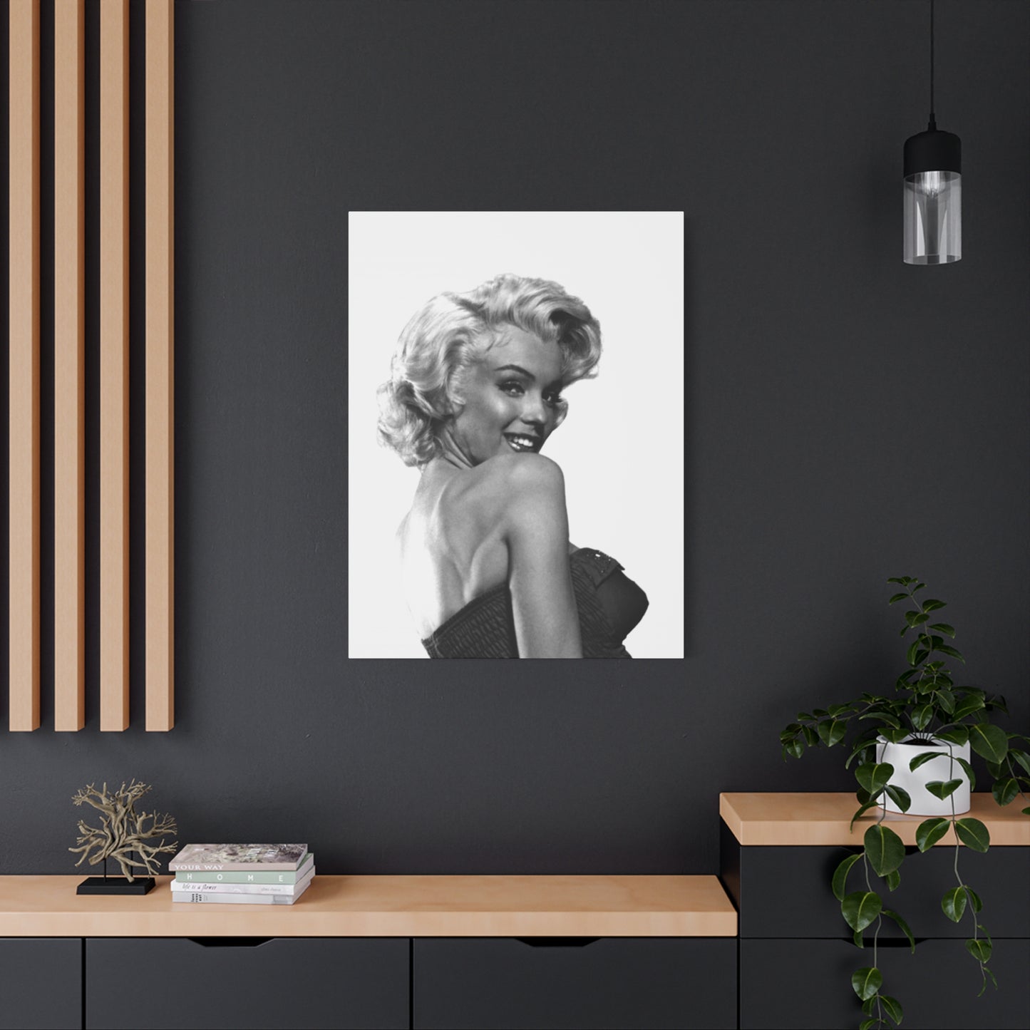 Monochrome Beautiful Marilyn Monroe Candid Wall Art & Canvas Prints