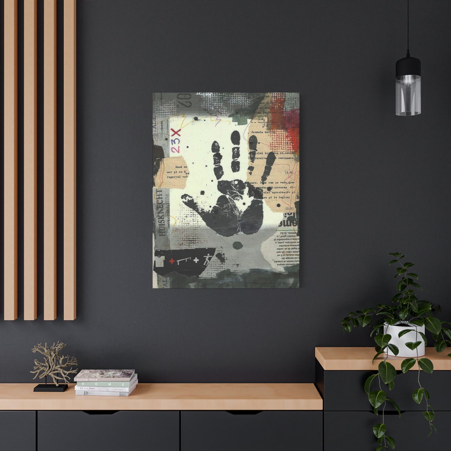 Handprint Abstract Mixed Media Wall Art & Canvas Prints