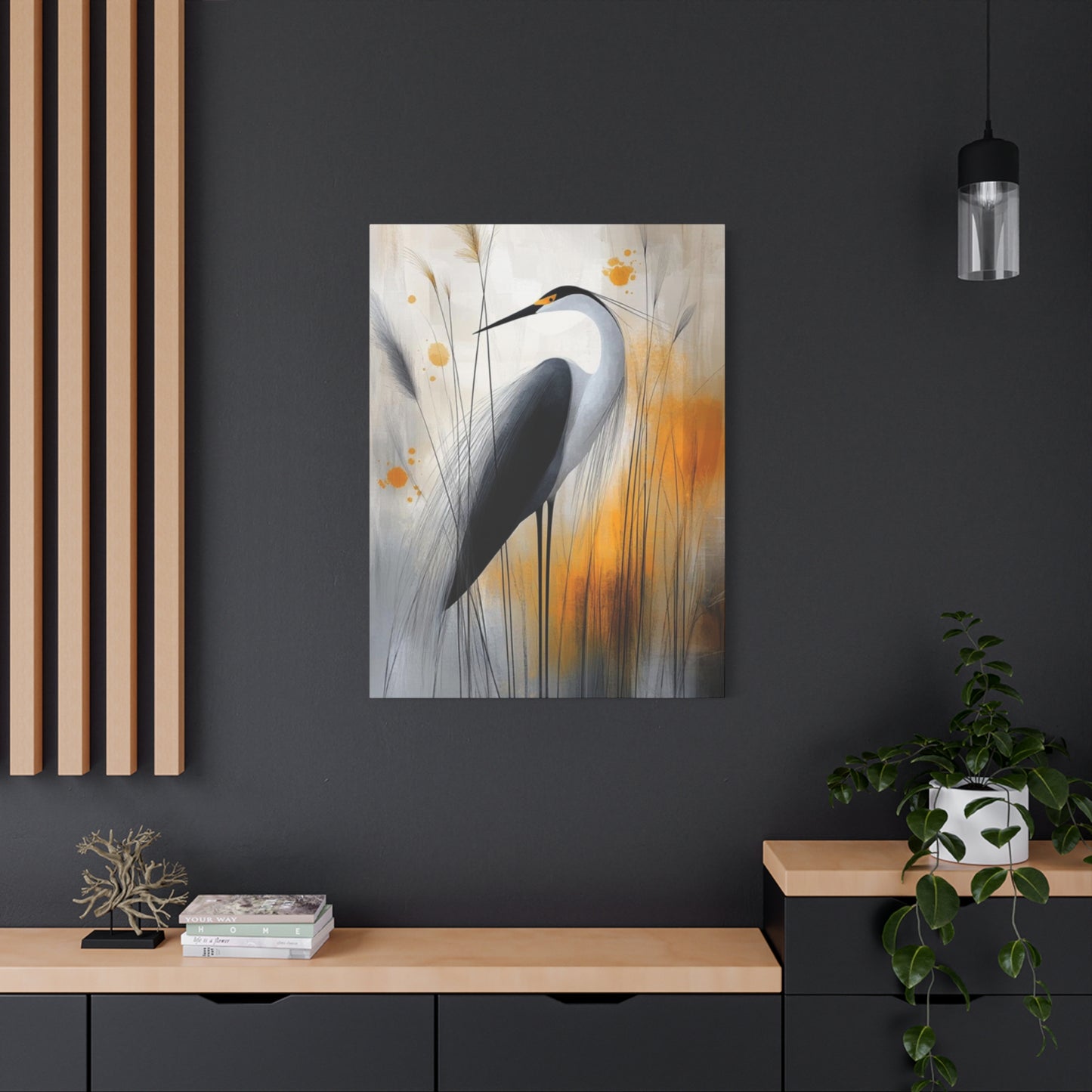 Beautiful Herons Drawing Wall Art & Canvas Prints