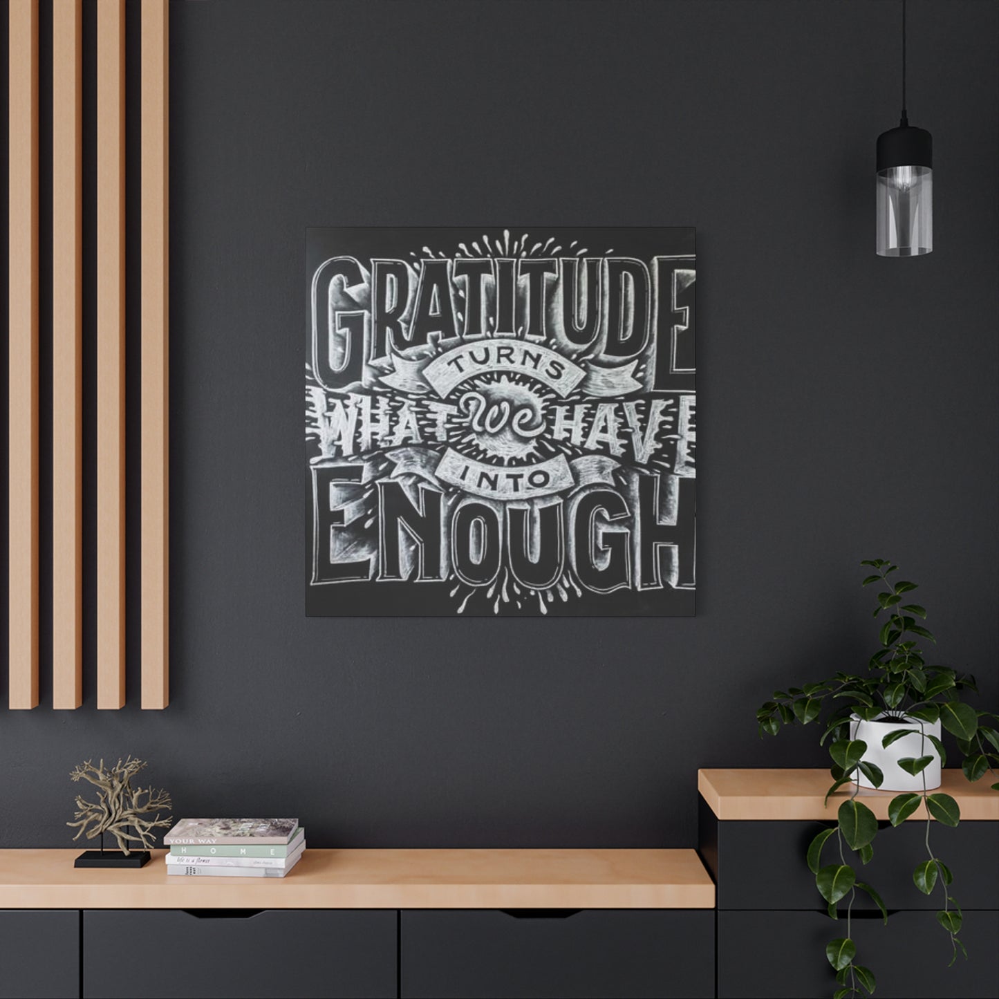 Gratitude Chalkboard Wall Art & Canvas Prints