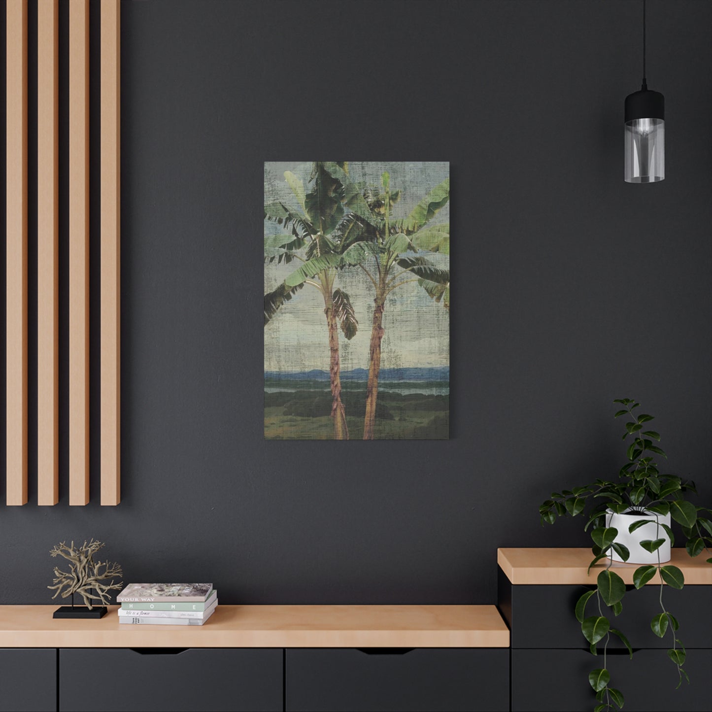 Two Palm Tree On The Beach Wall Art & Canvas Prints