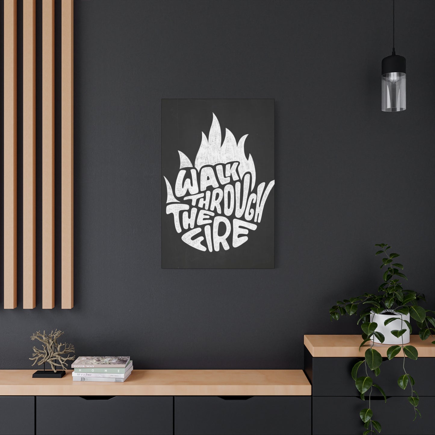 Fire Text Chalkboard Wall Art & Canvas Prints