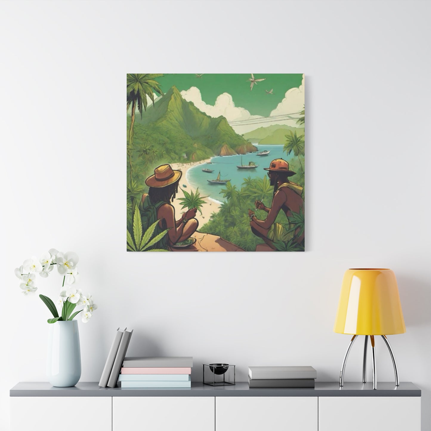 Cannabis Island Marijuana Wall Art & Canvas Prints