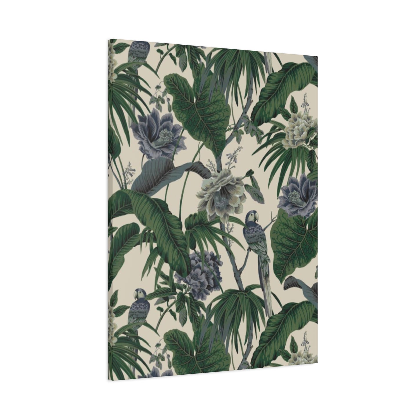 Palm Tree & Flowers In Wildlife Wall Art & Canvas Prints