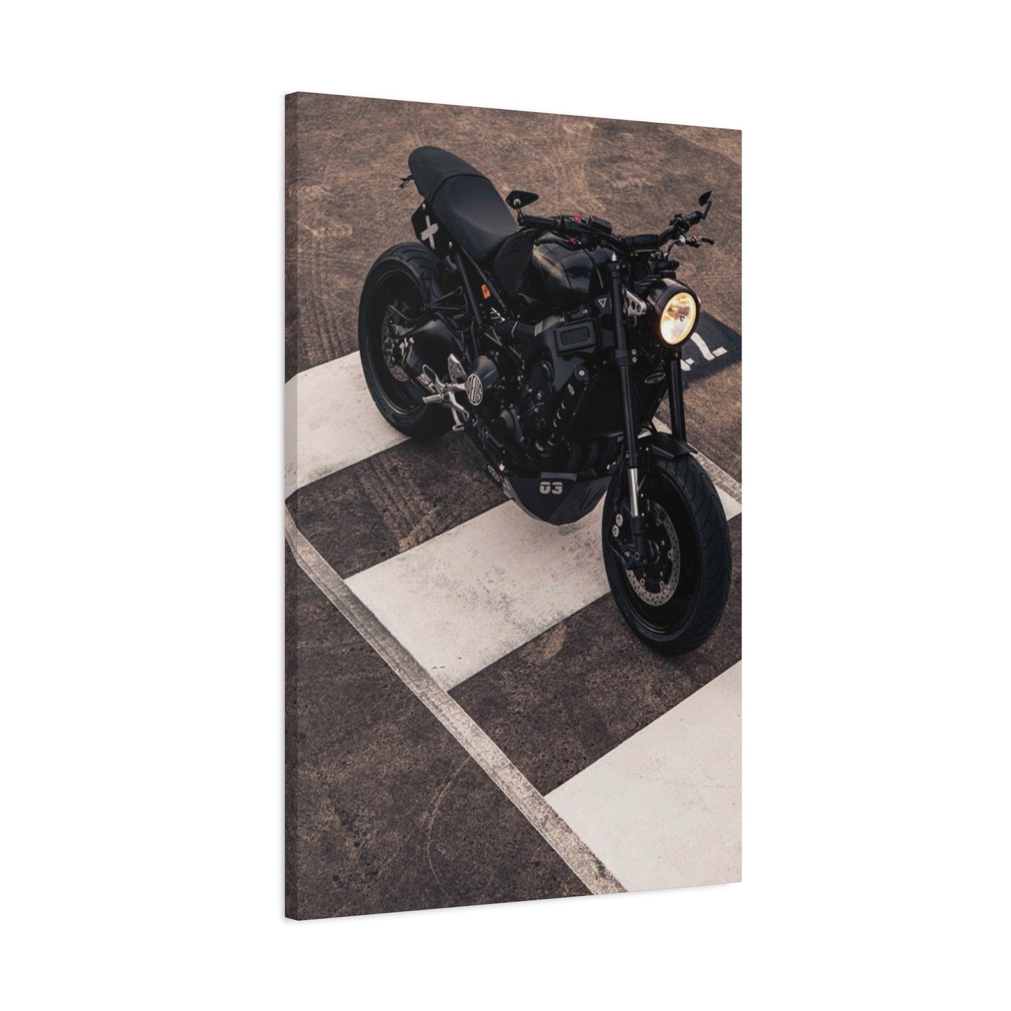 Black Cafe Racer Motorcycle Wall Art & Canvas Prints