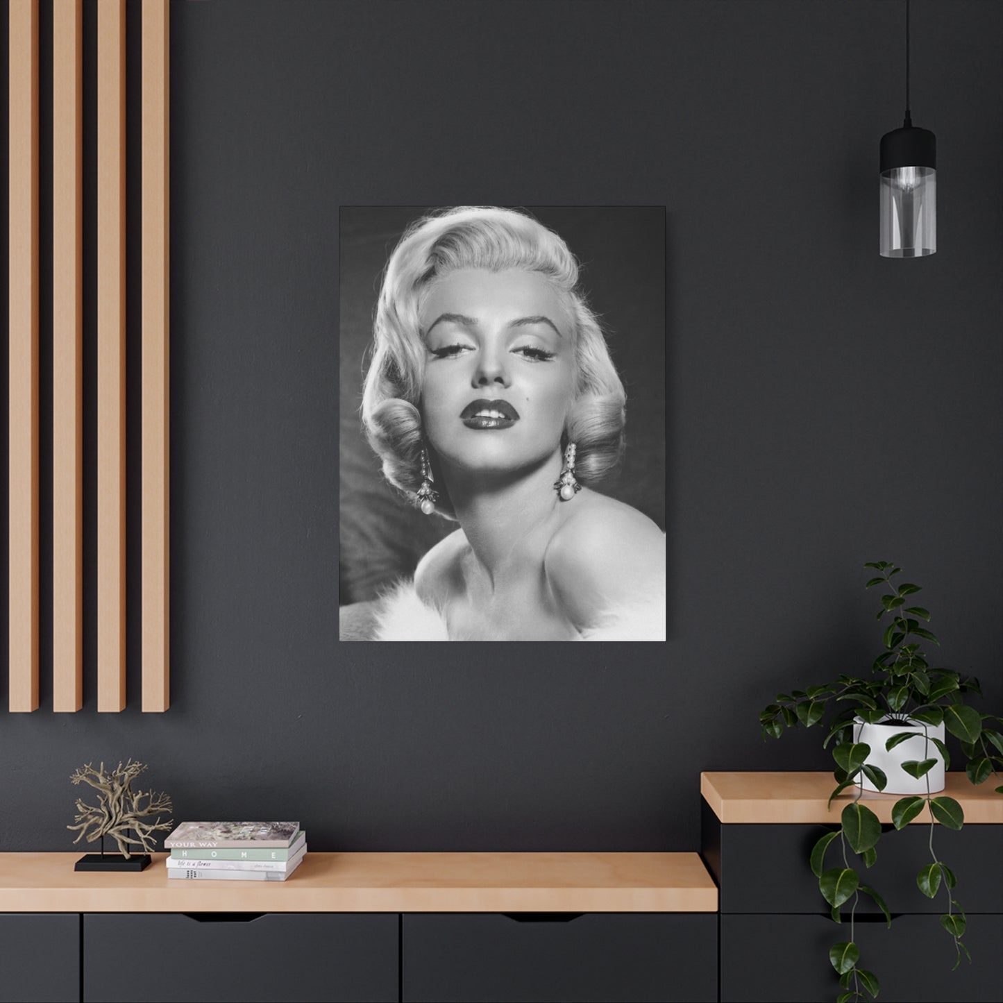 Grayscale Marilyn Monroe Beautiful Poster Wall Art & Canvas Prints