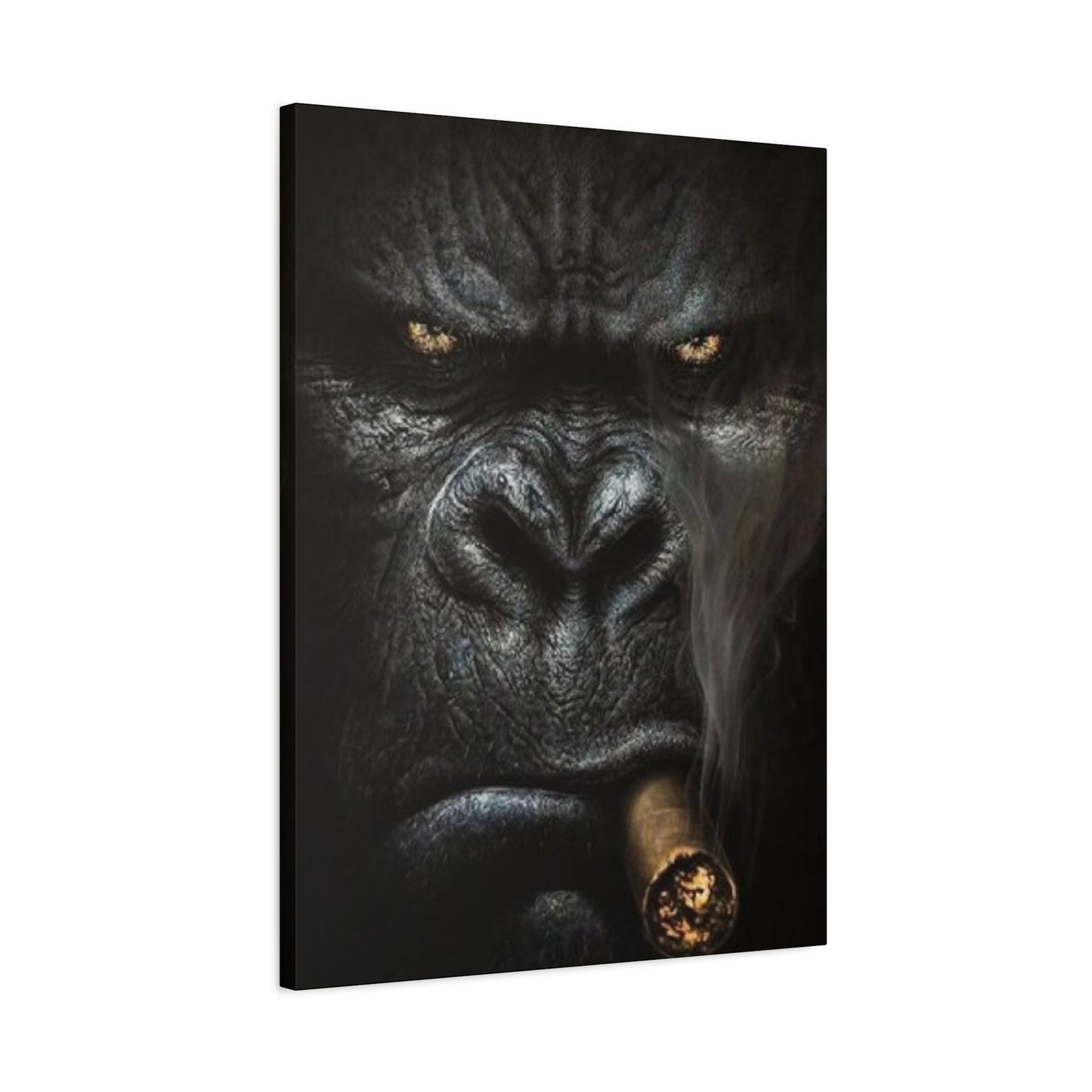 Smoking Gorilla Man Cave Decor Wall Art & Canvas Prints