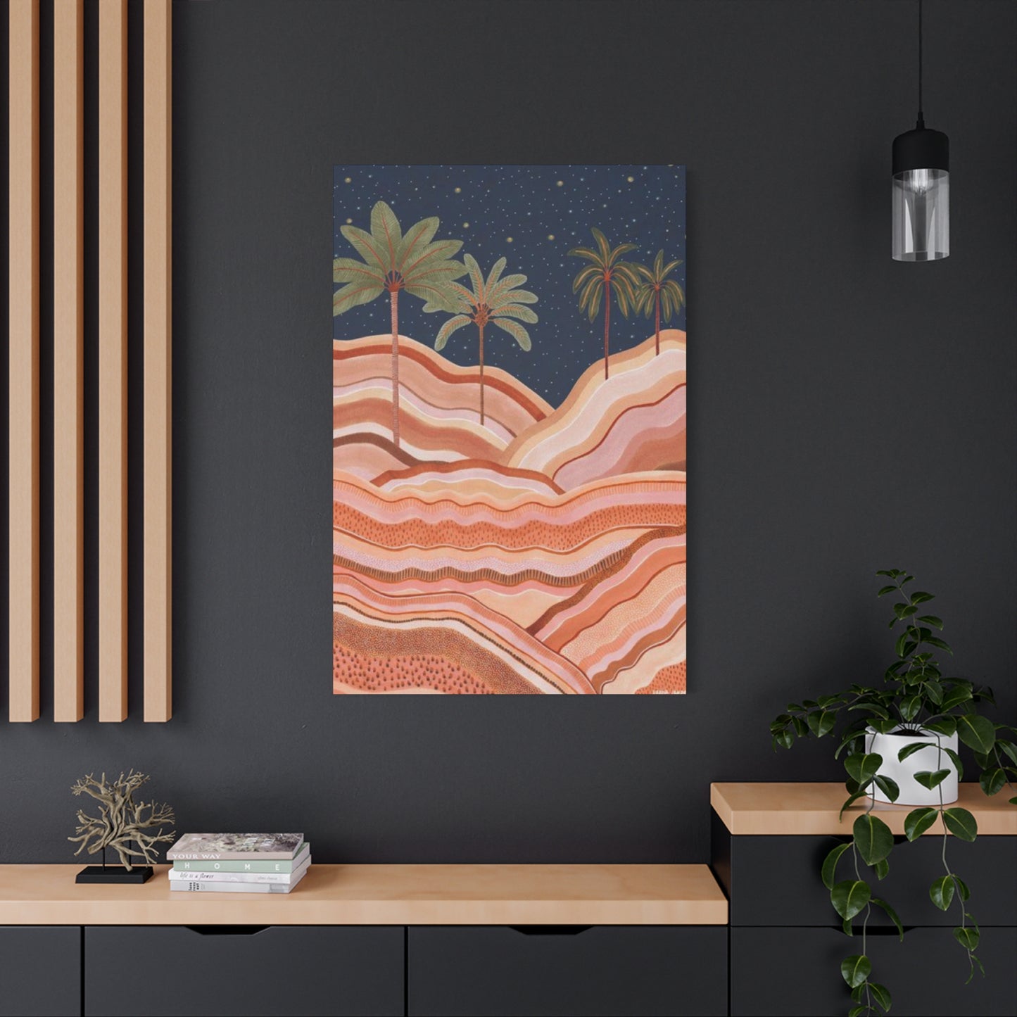 Palm Tree In  Desert Wall Art & Canvas Prints