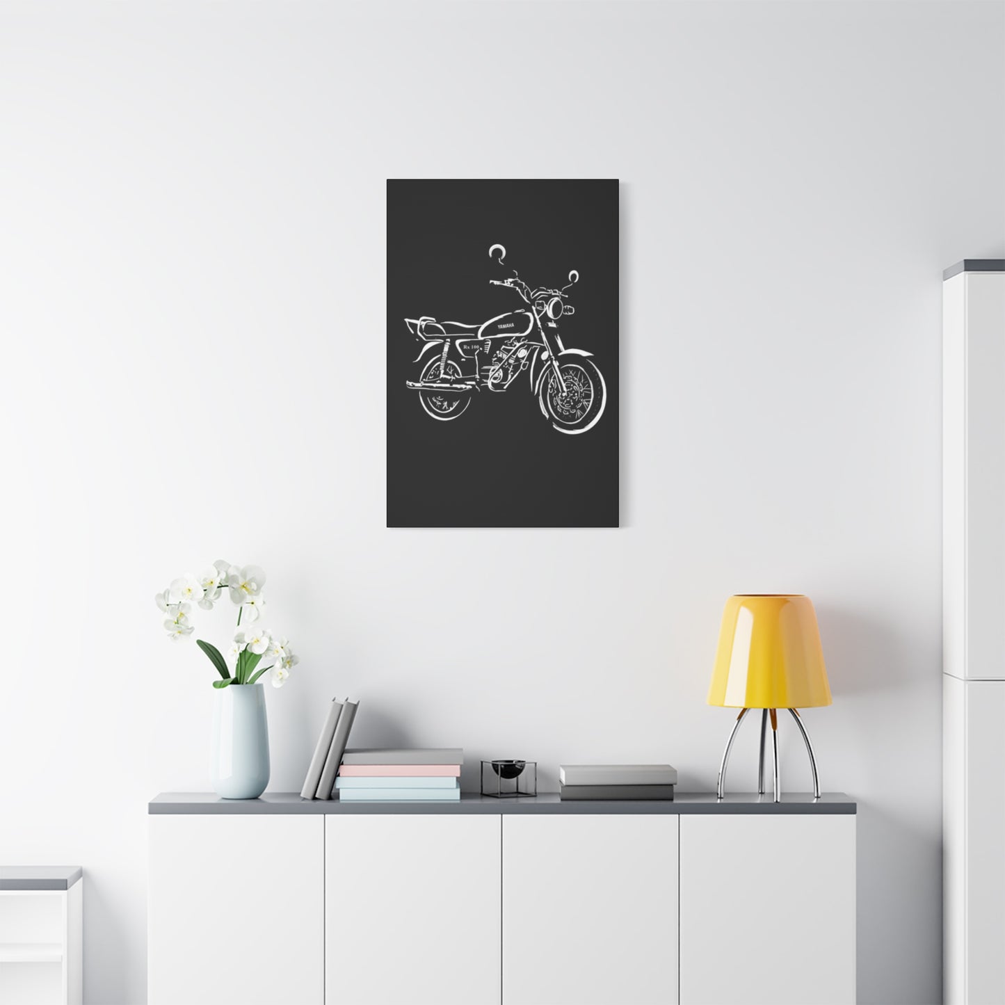 Yamaha RX100 Poster Motorcycle Wall Art & Canvas Prints