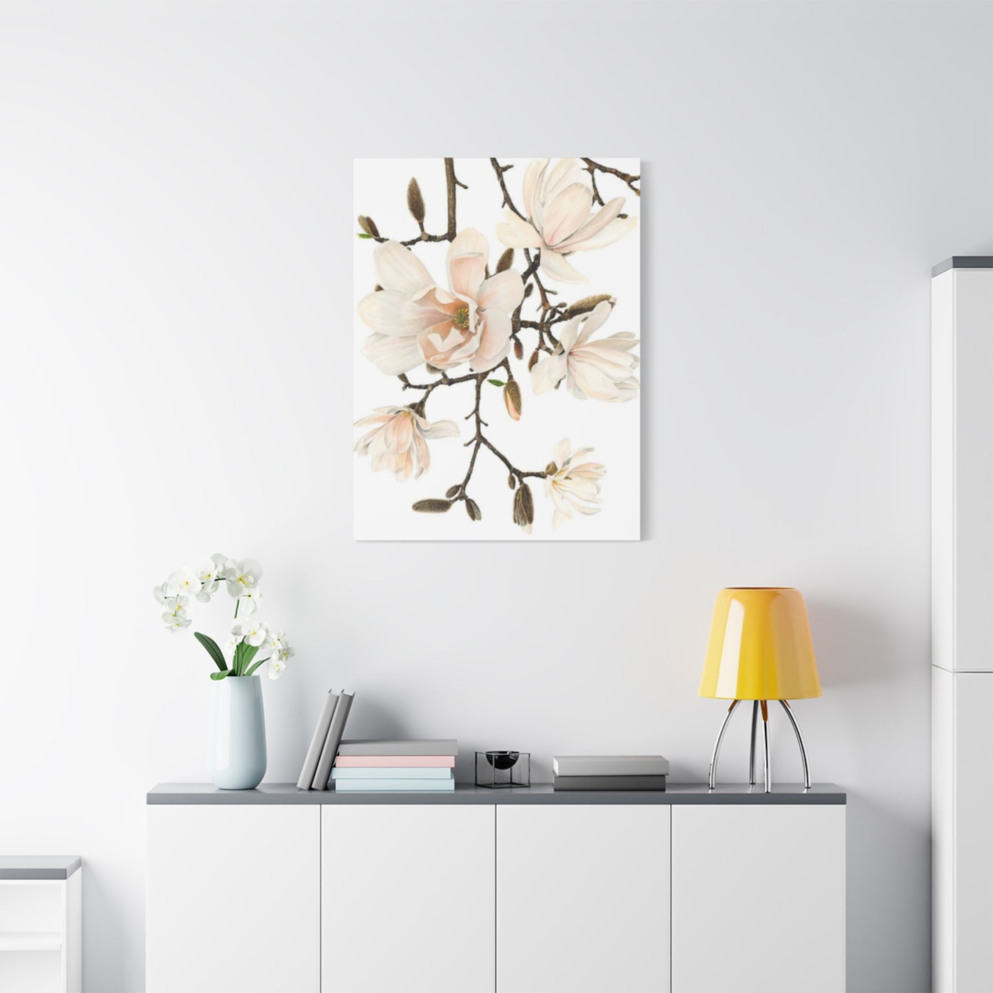 Pink Magnolia Flower Painting Wall Art & Canvas Prints