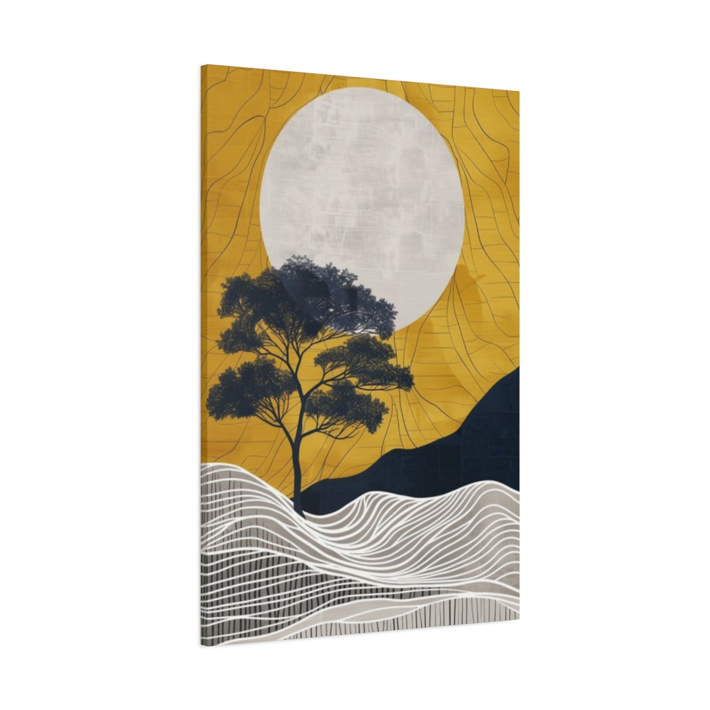 Moon And Tree Modernism Wall Art & Canvas Prints