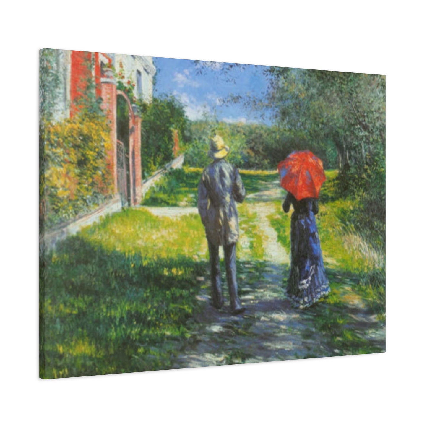 Walking Couple Gustav Painting Wall Art & Canvas Prints