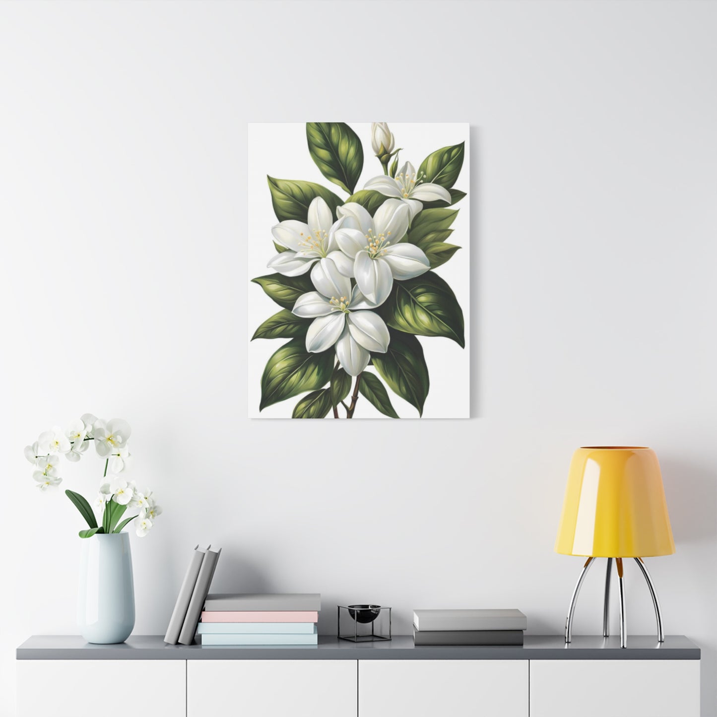 Beautiful White Magnolia Flower Painting Wall Art & Canvas Prints