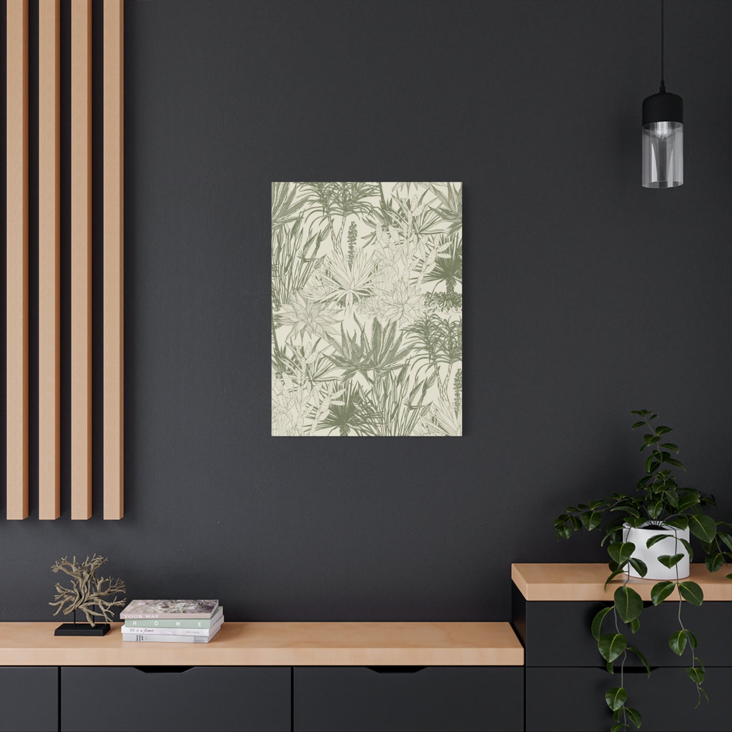 Shades Of Olive Green Plant Leaves Wall Art & Canvas Prints