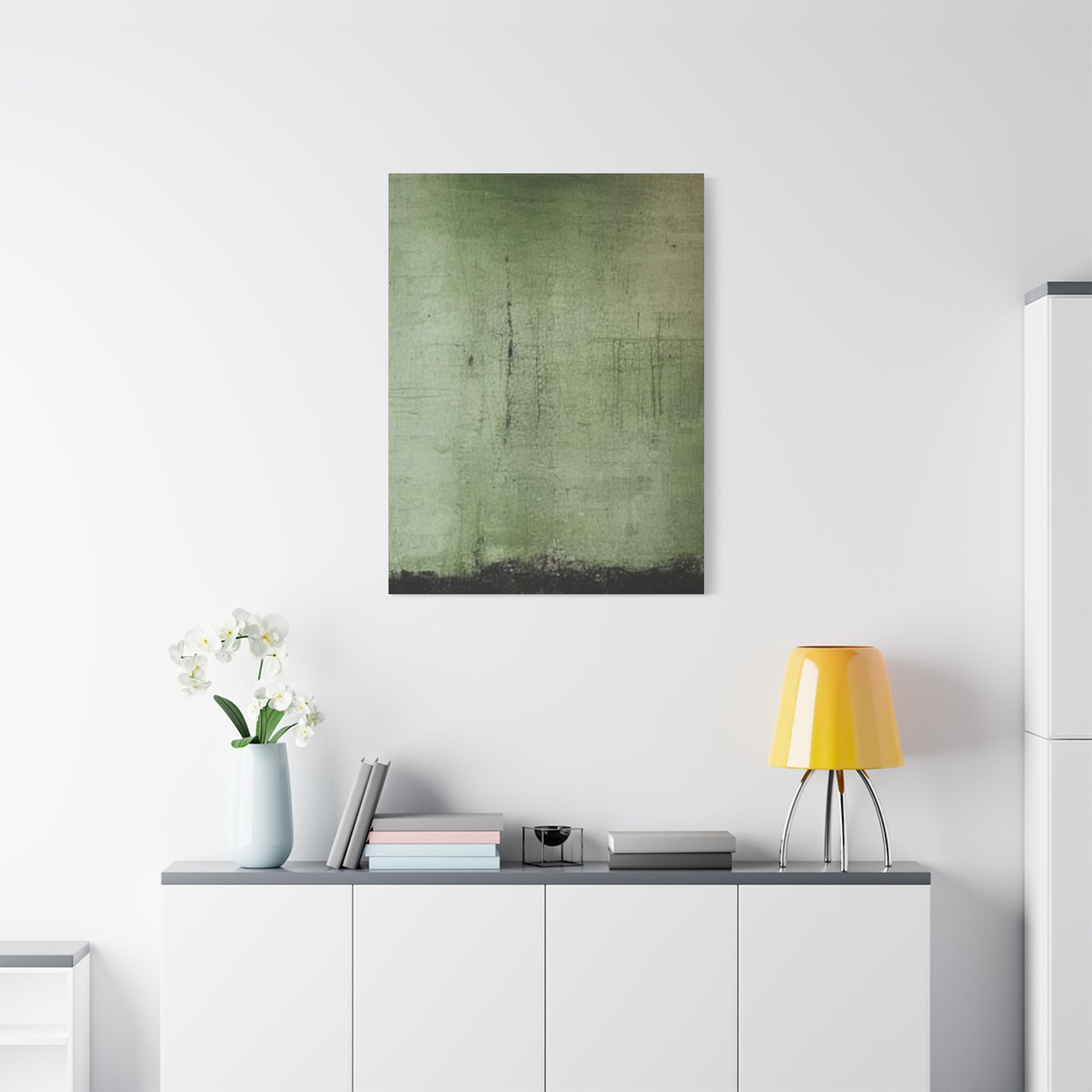 Wall With Olive Green Color Wall Art & Canvas Prints