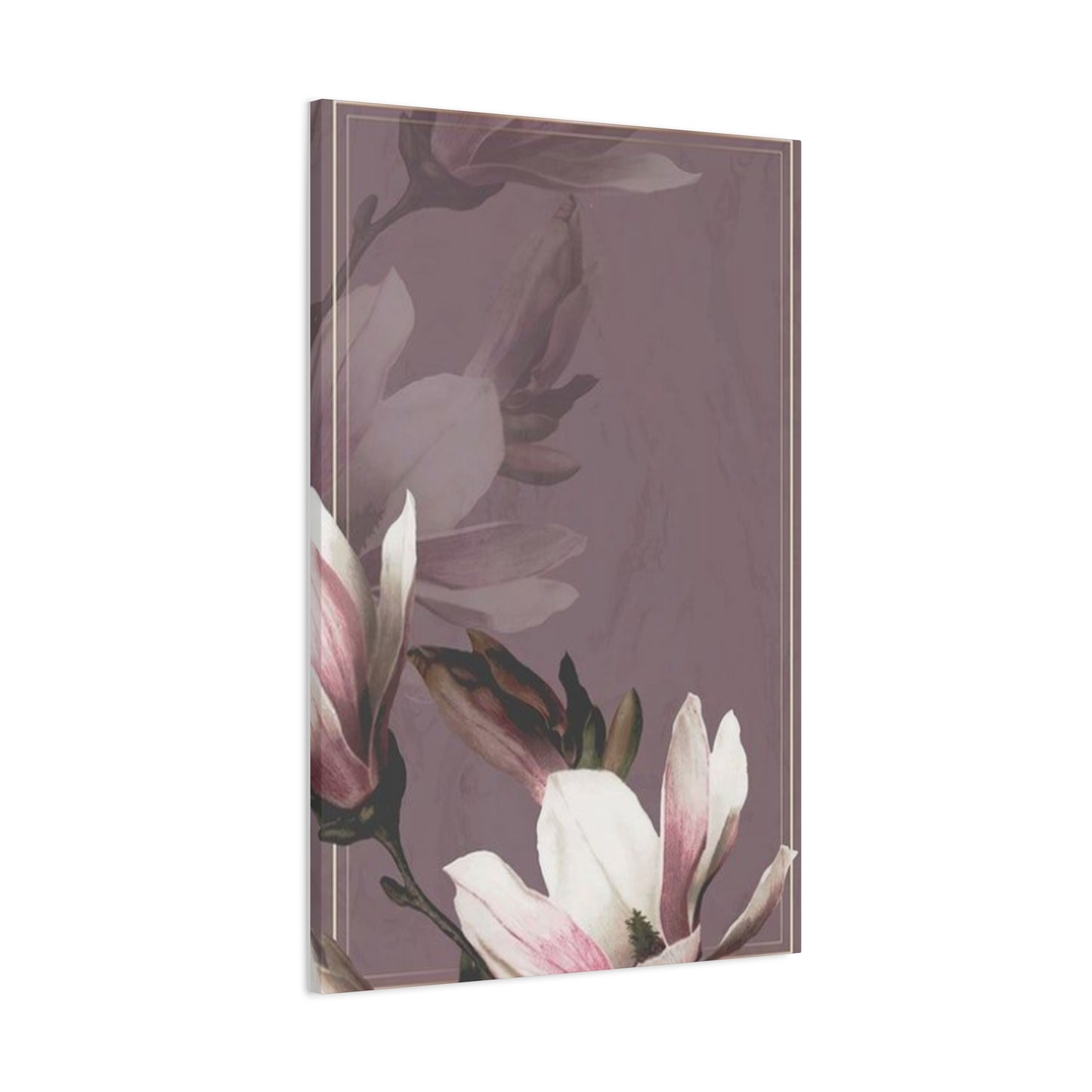 Purple Magnolia Flower with Painting Wall Art & Canvas Prints