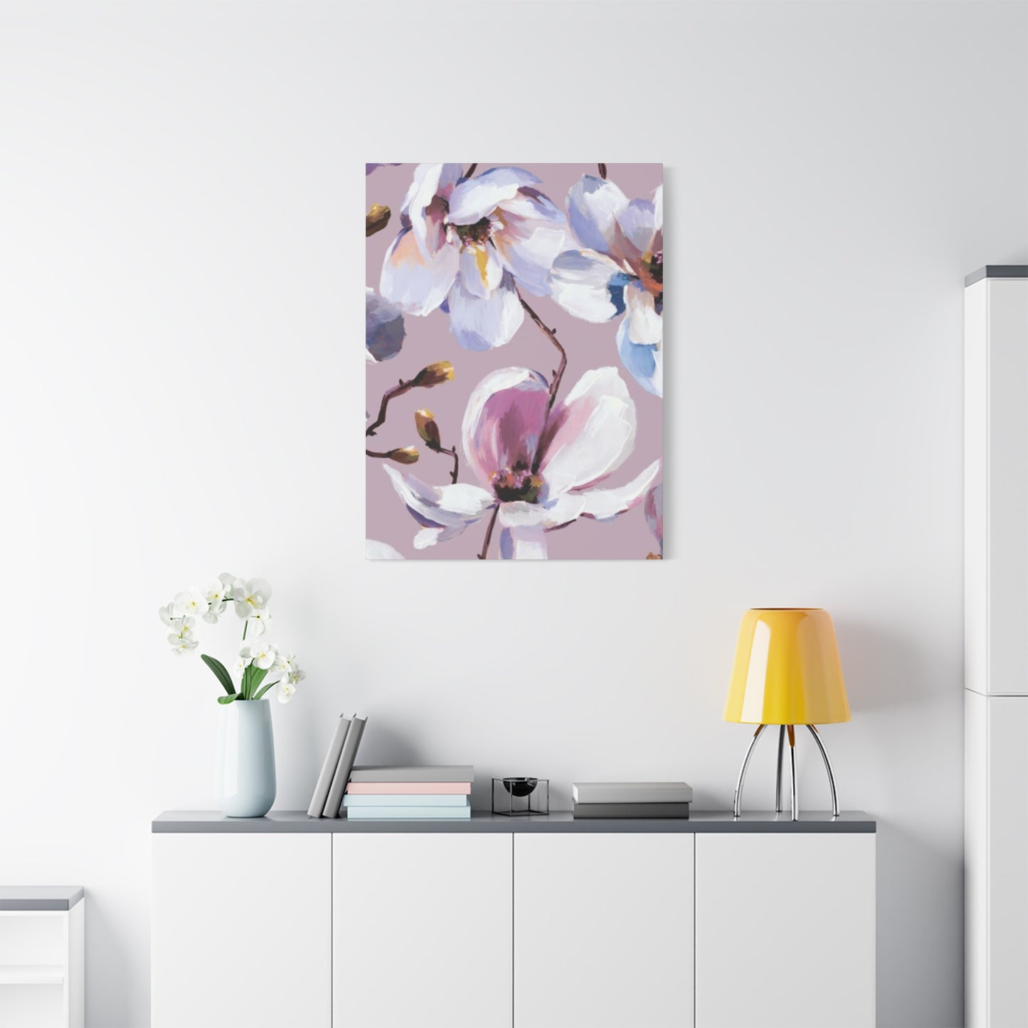 Purple Magnolia Flower Painting Wall Art & Canvas Prints