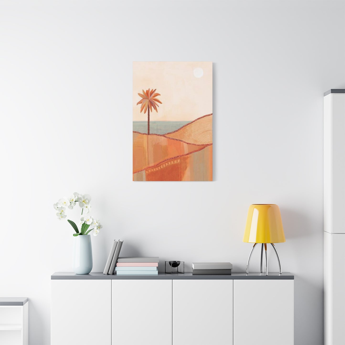 Brown Palm Tree In The Desert Wall Art & Canvas Prints