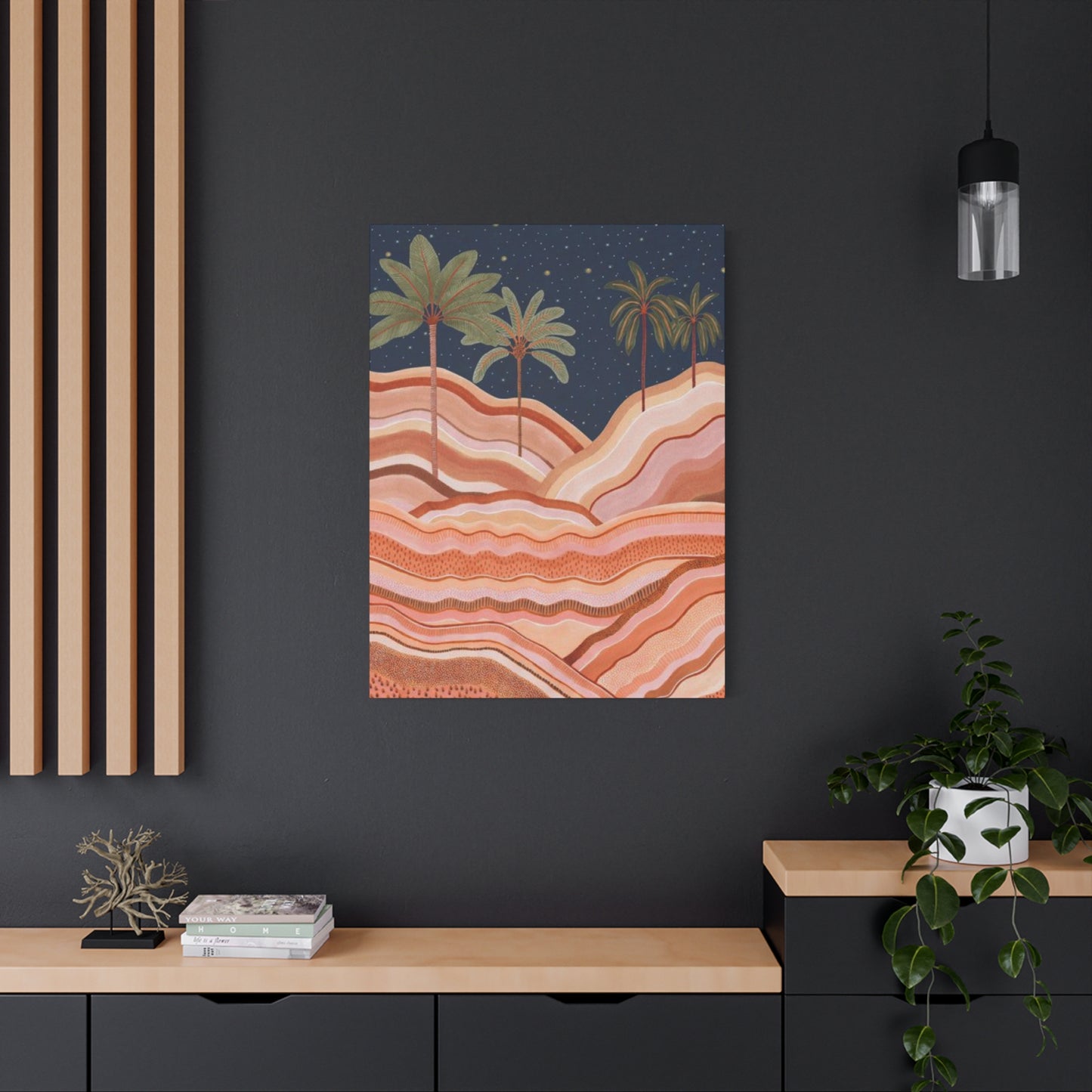 Palm Tree In  Desert Wall Art & Canvas Prints