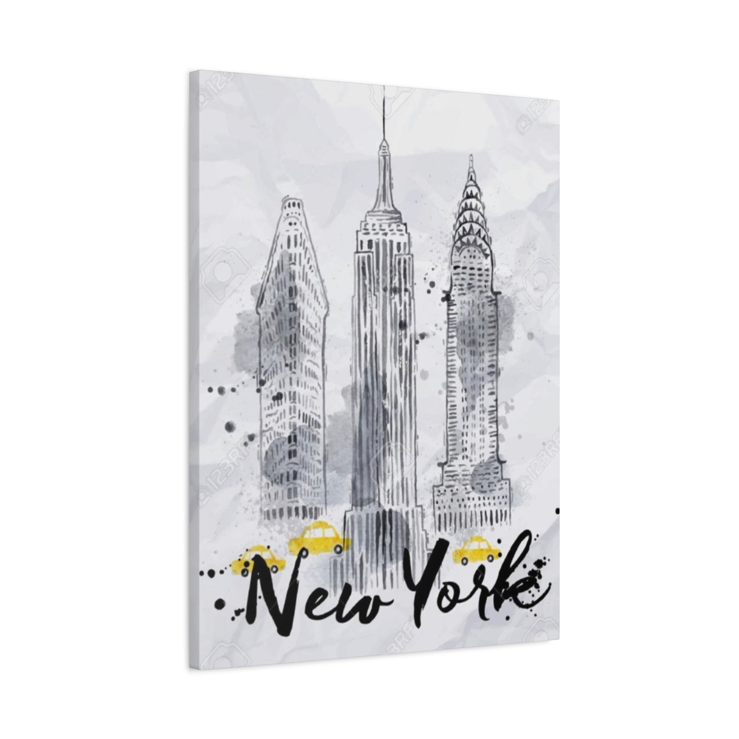 Drawing Of Empire State Building Skyline NYC Skyline Wall Art & Canvas Prints