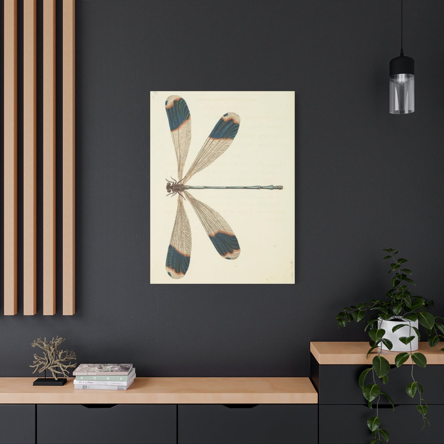 Earthy Blue Dragonfly Wall Art & Canvas Prints