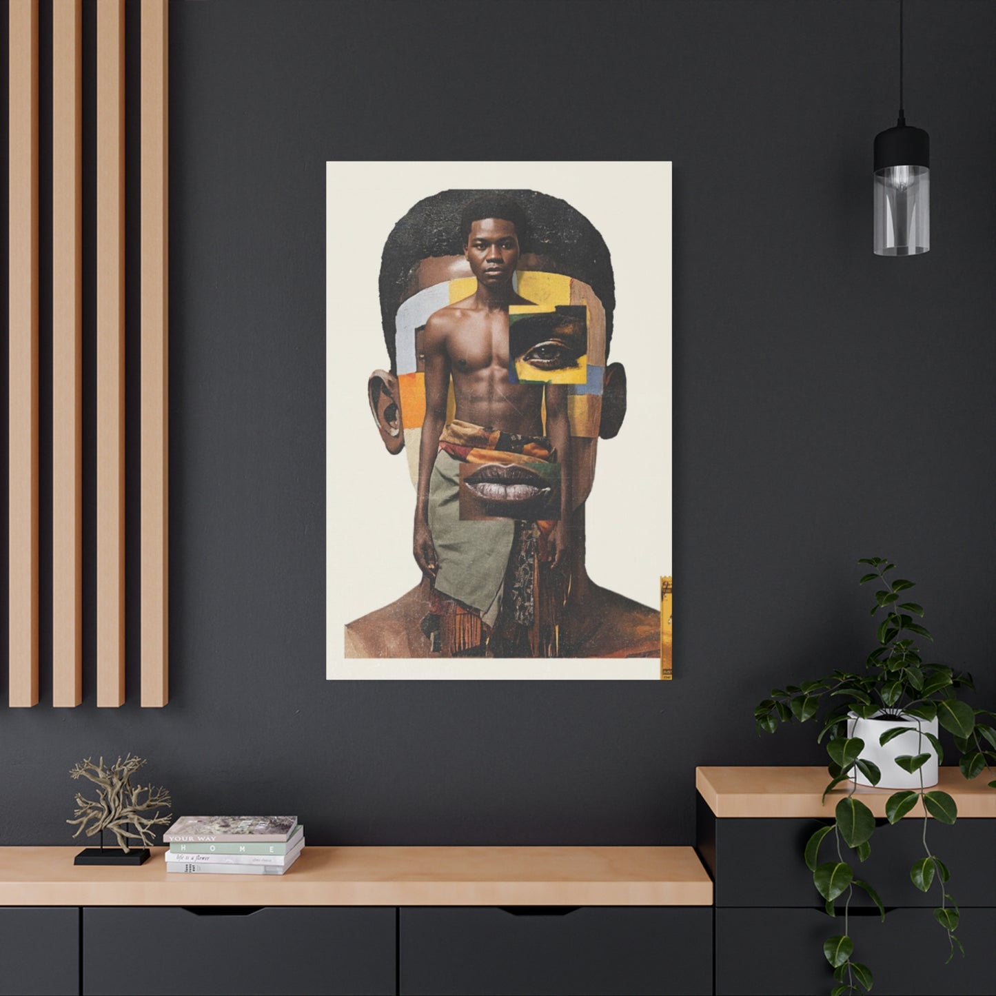 African Boy Mixed Media Wall Art & Canvas Prints