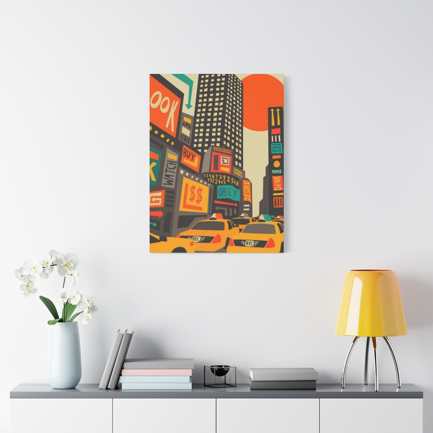 Yellow Taxi Painting New York City Wall Art & Canvas Prints