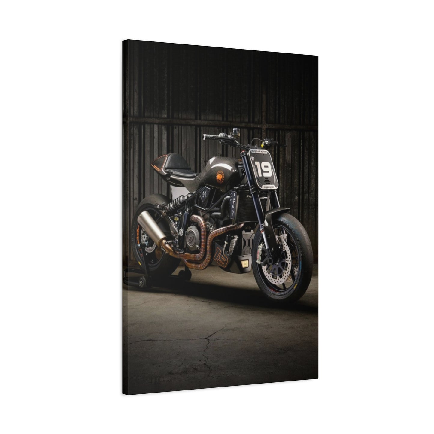 Black Classic Rider Motorcycle Wall Art & Canvas Prints