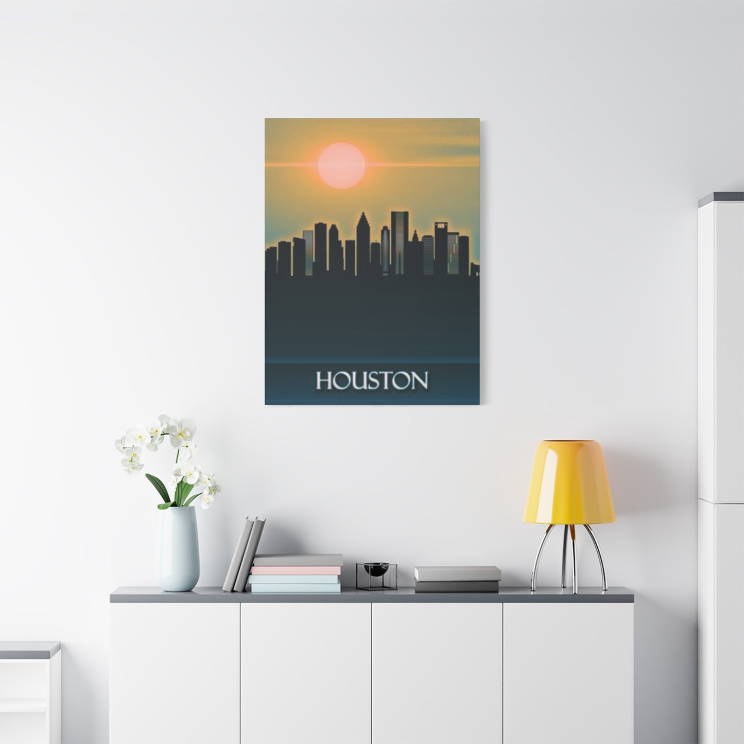 Aesthetic Sunset Houston Skyline Wall Art & Canvas Prints