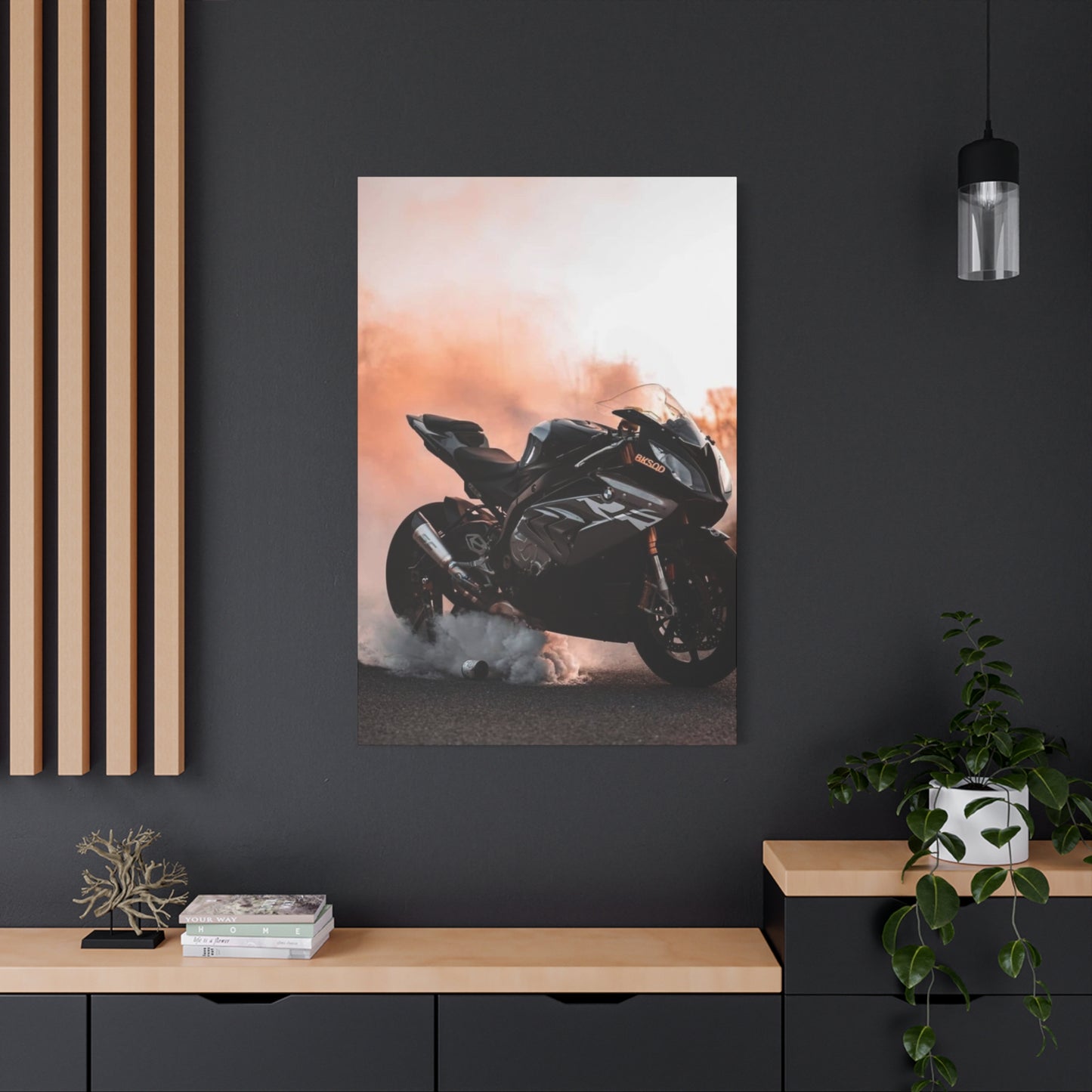 Superbike Burnout Motorcycle Wall Art & Canvas Prints