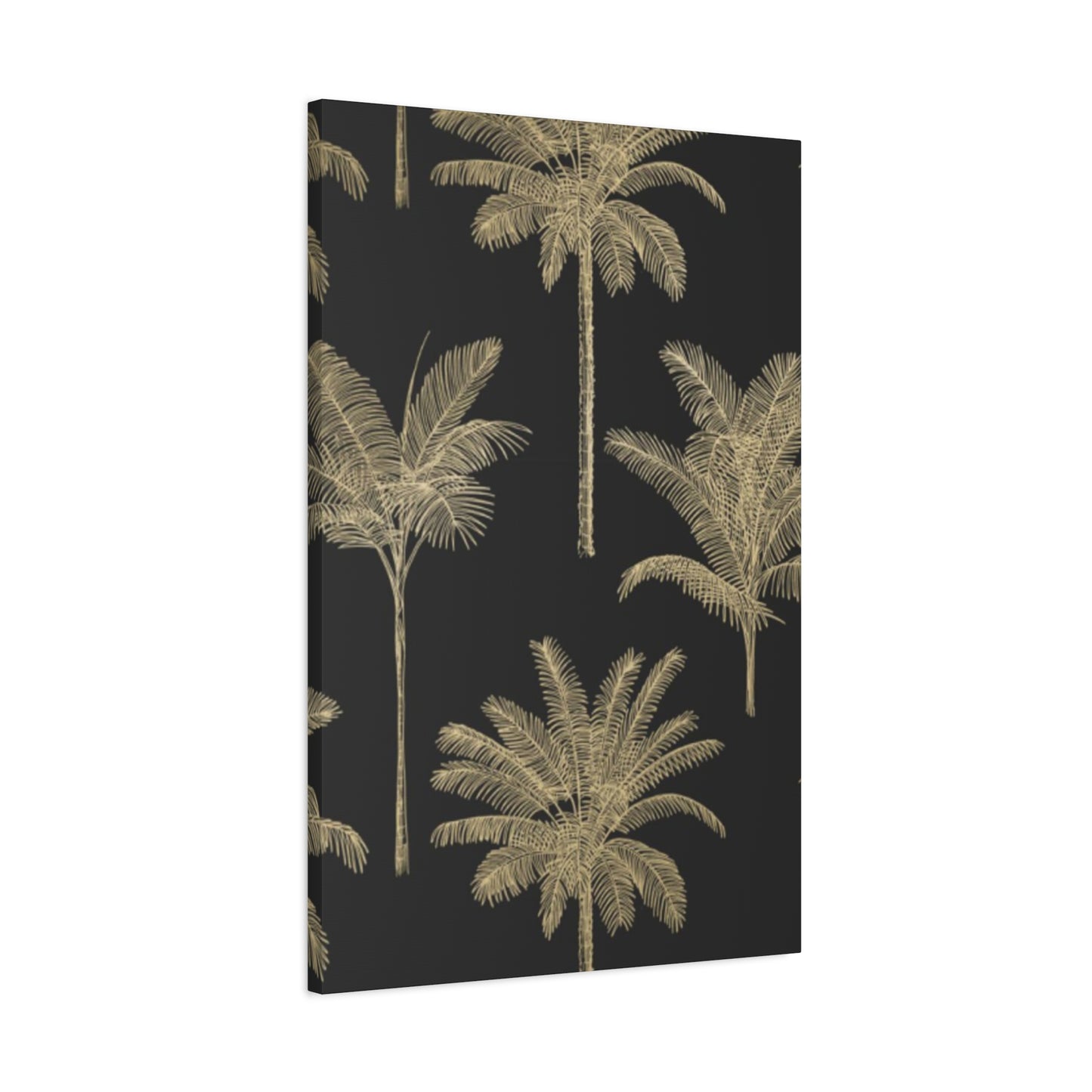 Blue & Golden Palm Tree Wall Art & Canvas Prints