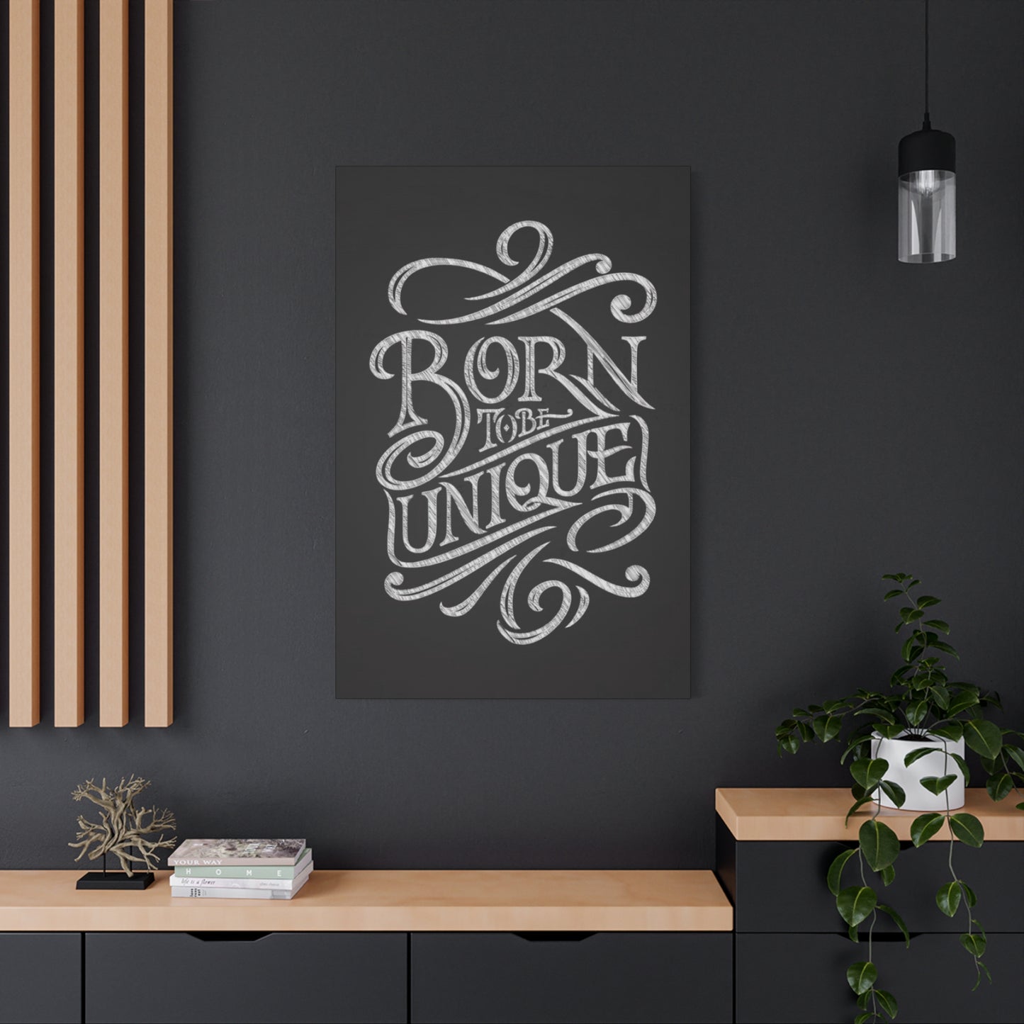 Born Unique Chalkboard Wall Art & Canvas Prints