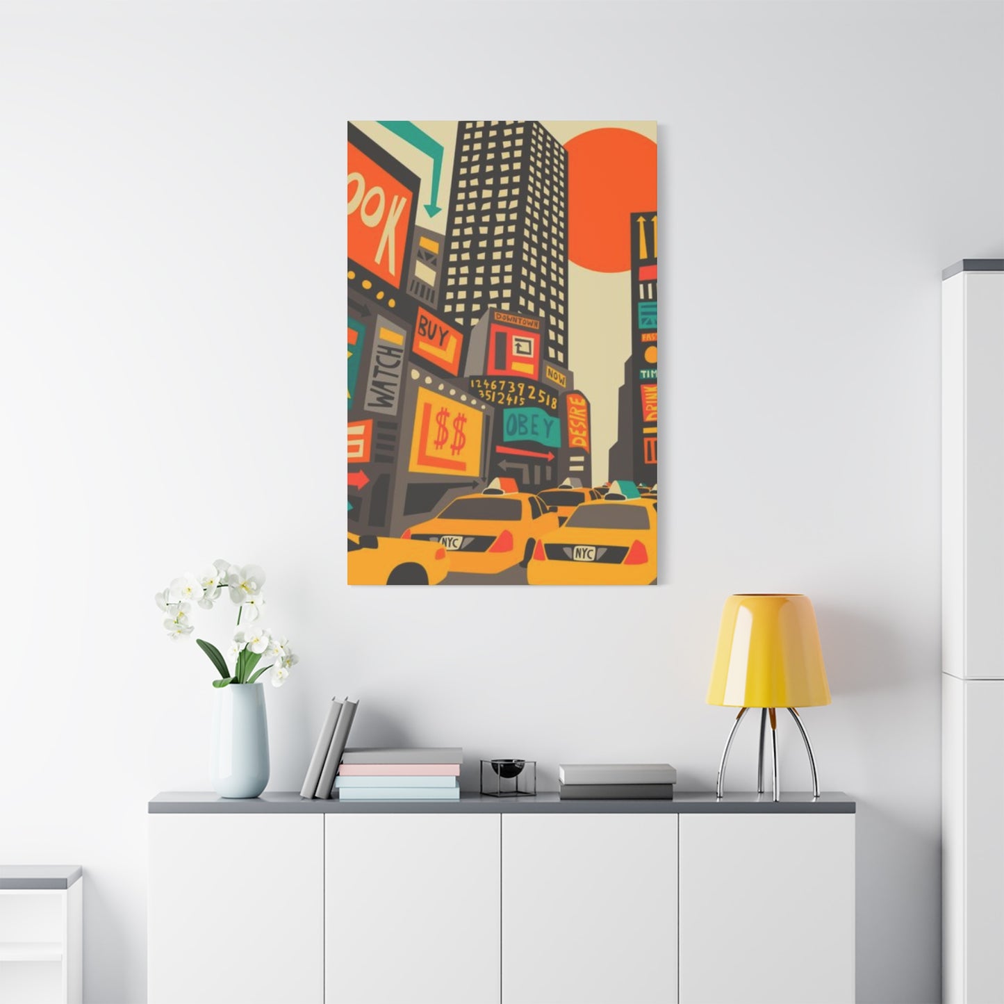 Yellow Taxi Painting New York City Wall Art & Canvas Prints