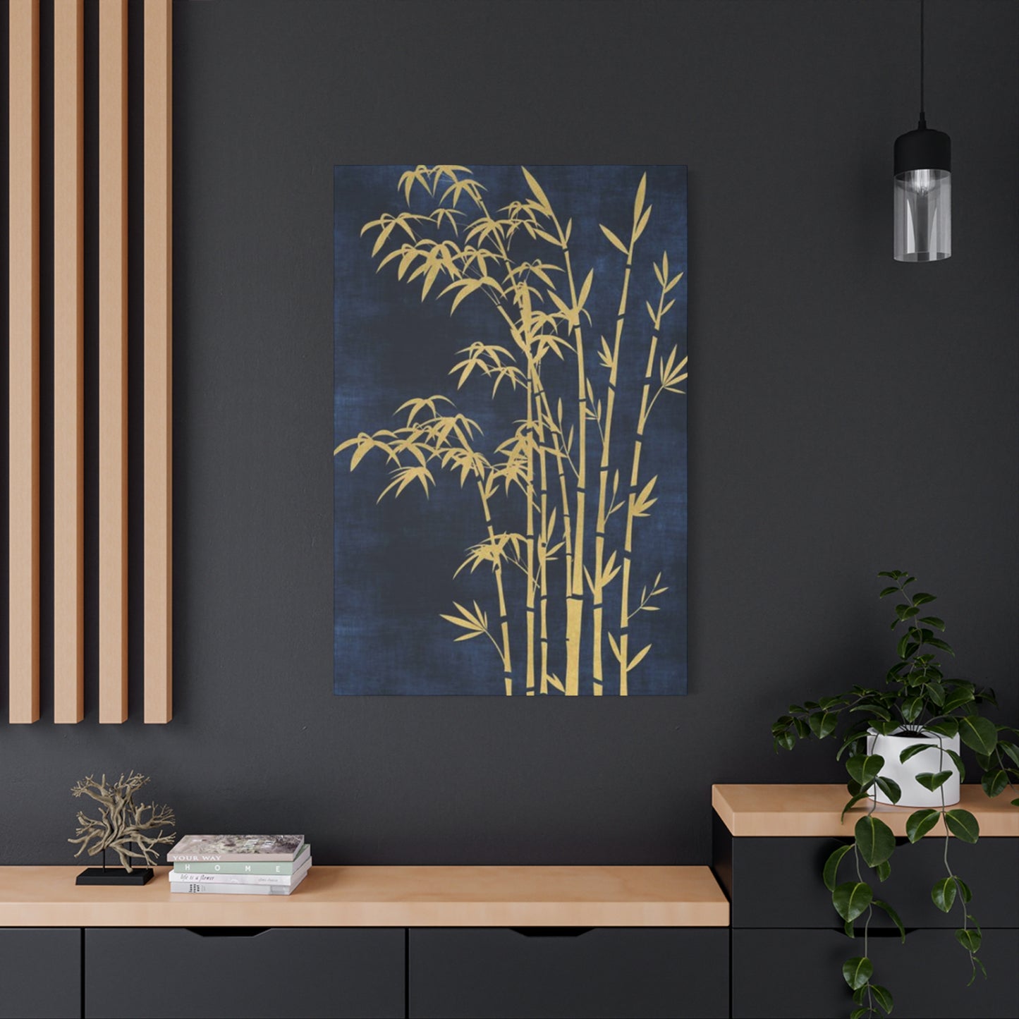 Golden Plant Art Wall Art & Canvas Prints