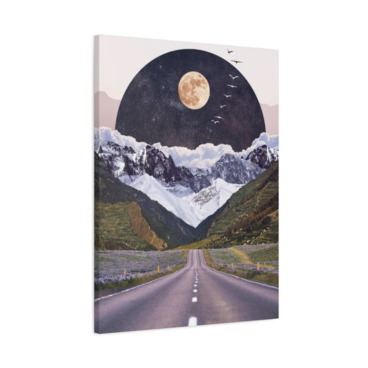 Long Road To Mountains Mixed Media Wall Art & Canvas Prints