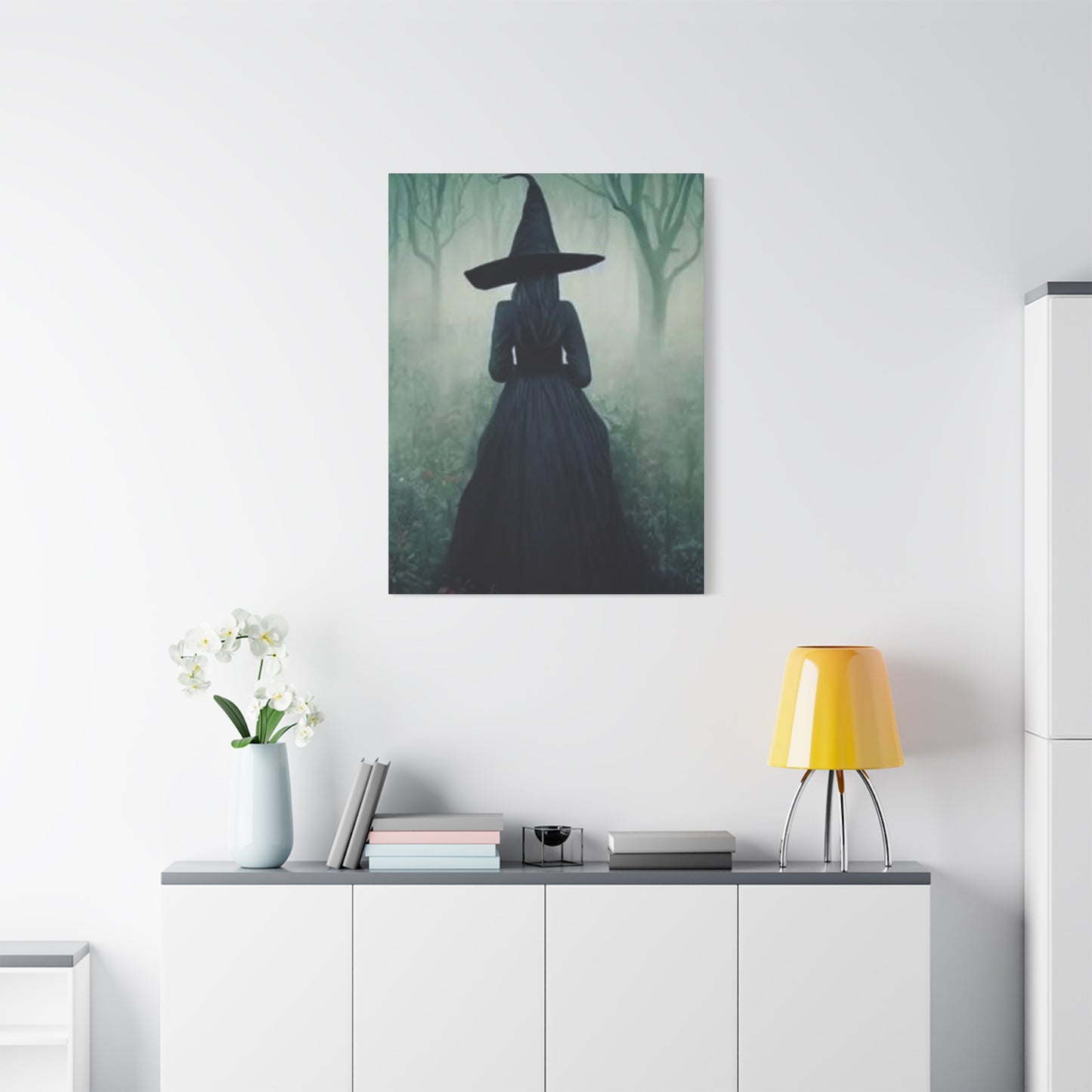 Halloween Witch Painting Wall Art & Canvas Prints