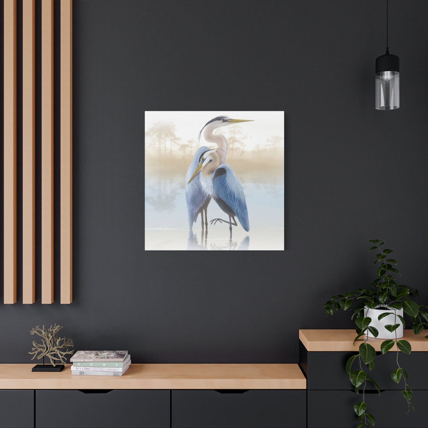 Beautiful Couple Herons Wall Art & Canvas Prints