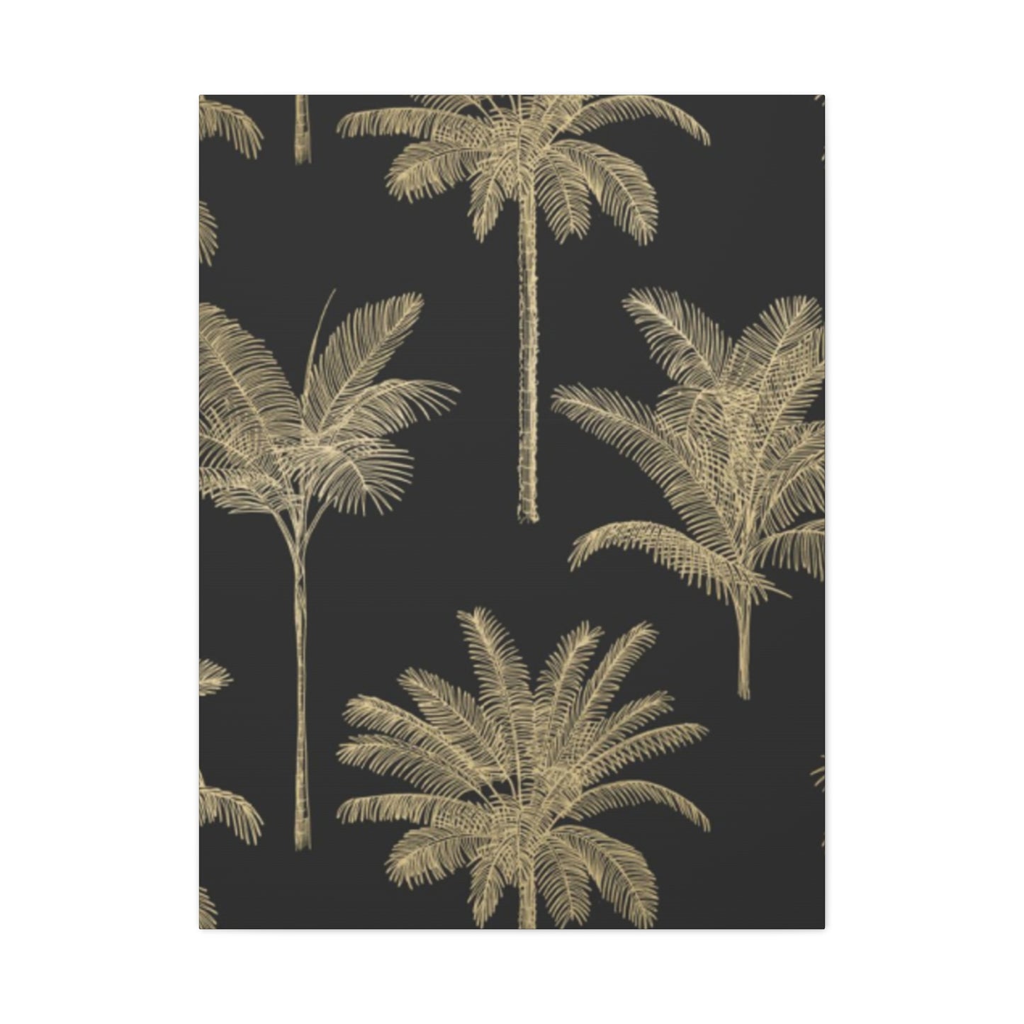 Blue & Golden Palm Tree Wall Art & Canvas Prints