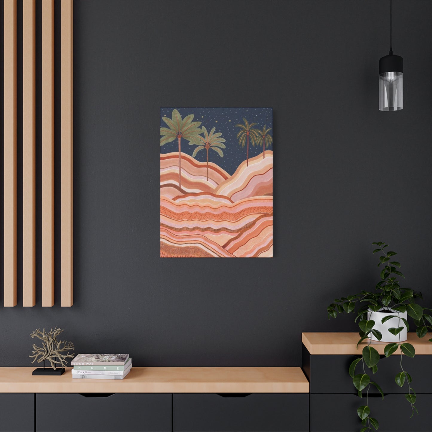 Palm Tree In  Desert Wall Art & Canvas Prints