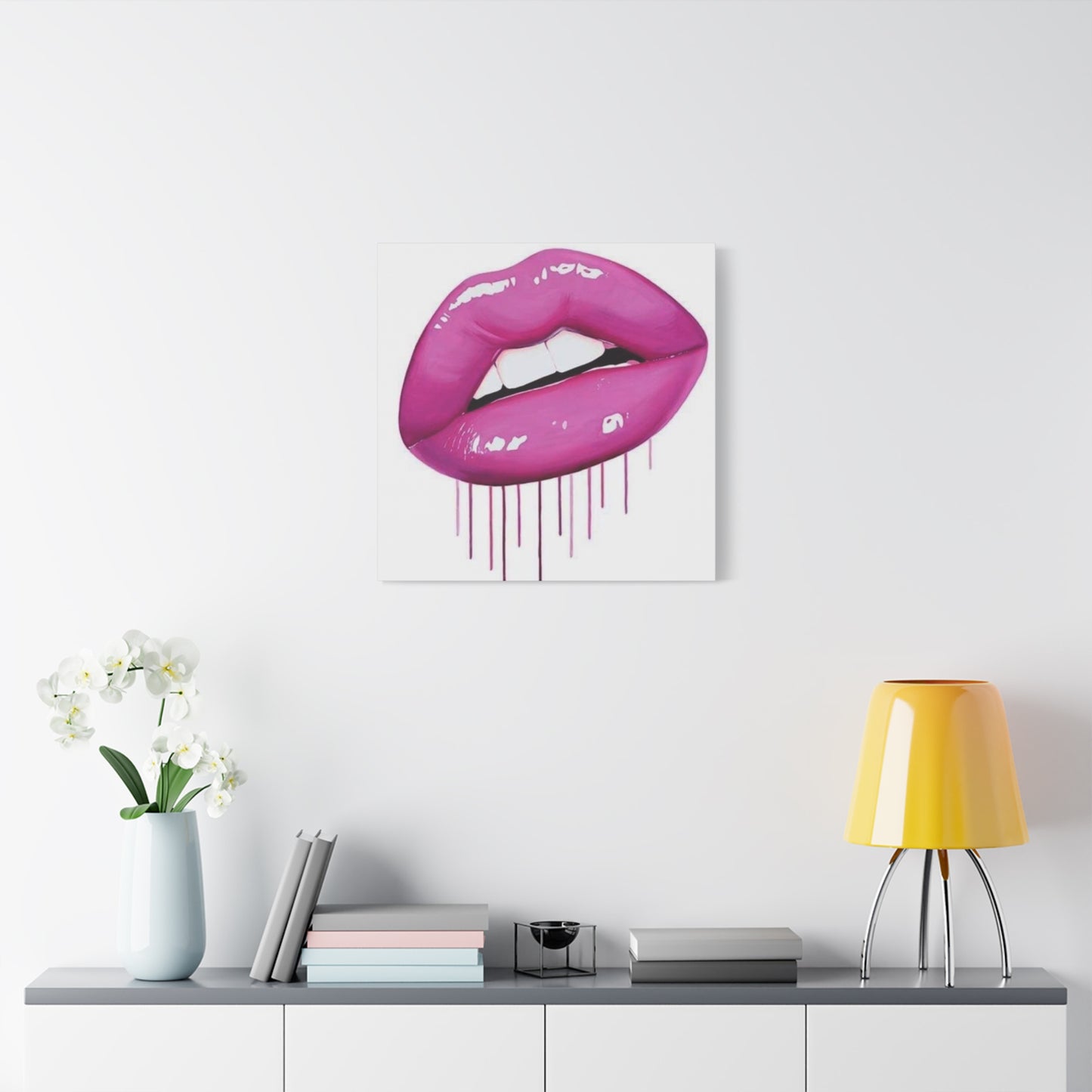 Dark Pink Lips Wall Art & Canvas Prints