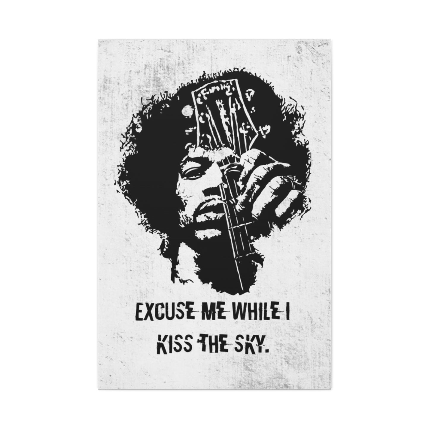 Monochrome Jimi Hendrix Poster Wall Art & Canvas Prints