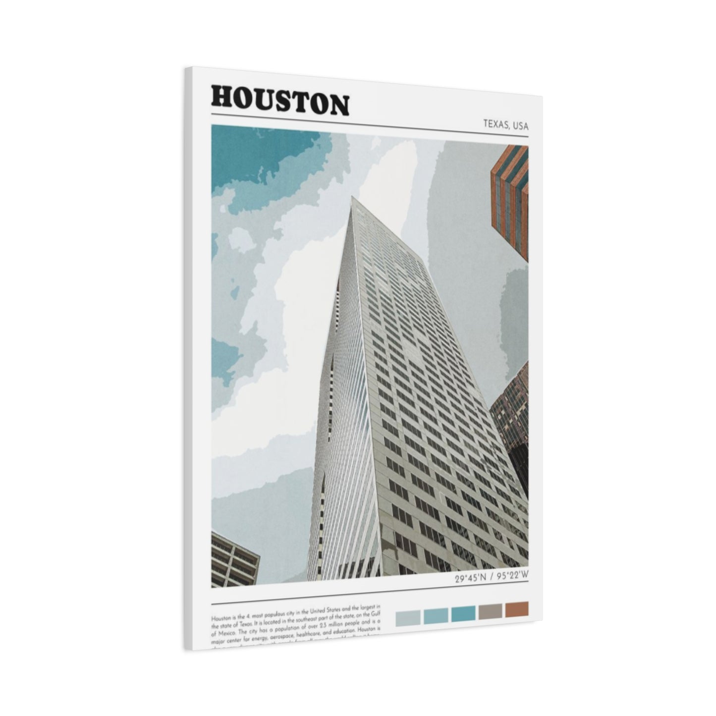 Building in Houston Skylines Wall Art & Canvas Prints