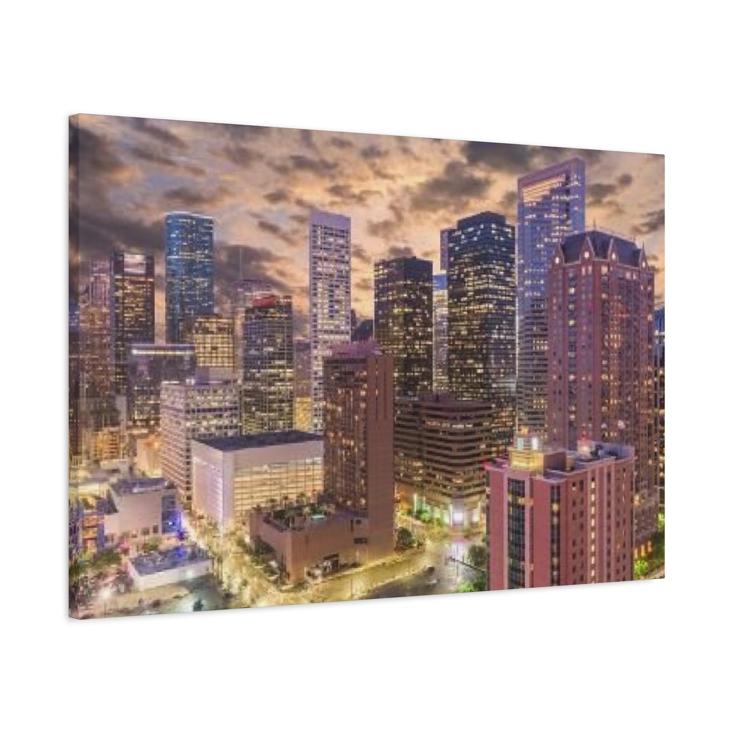 Beautiful Evening Houston Skylines Wall Art & Canvas Prints