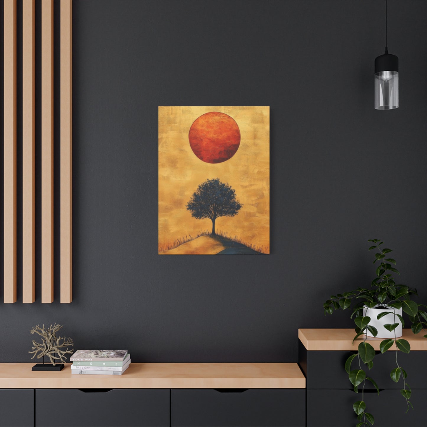 Sun And Tree Modernism Wall Art & Canvas Prints