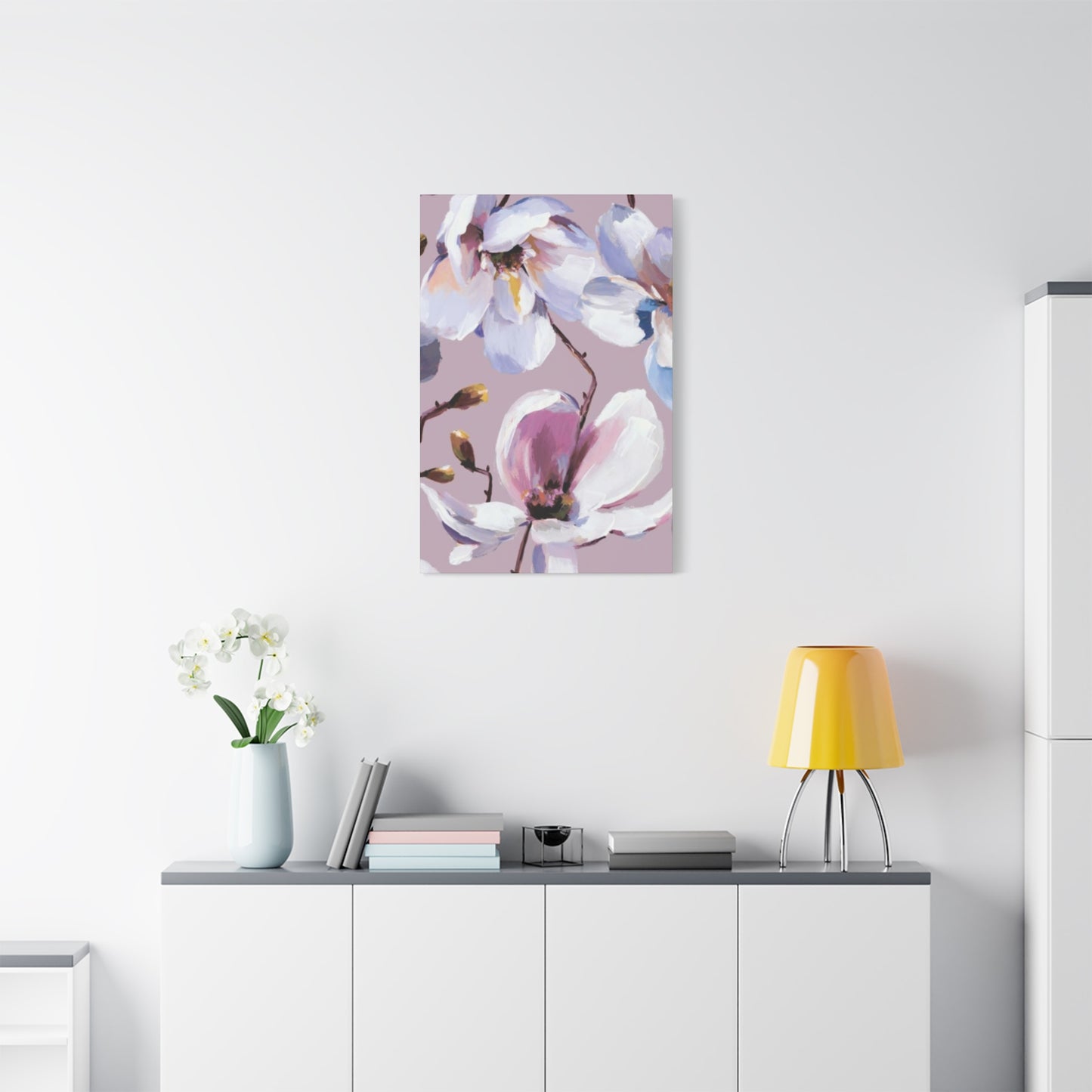 Purple Magnolia Flower Painting Wall Art & Canvas Prints