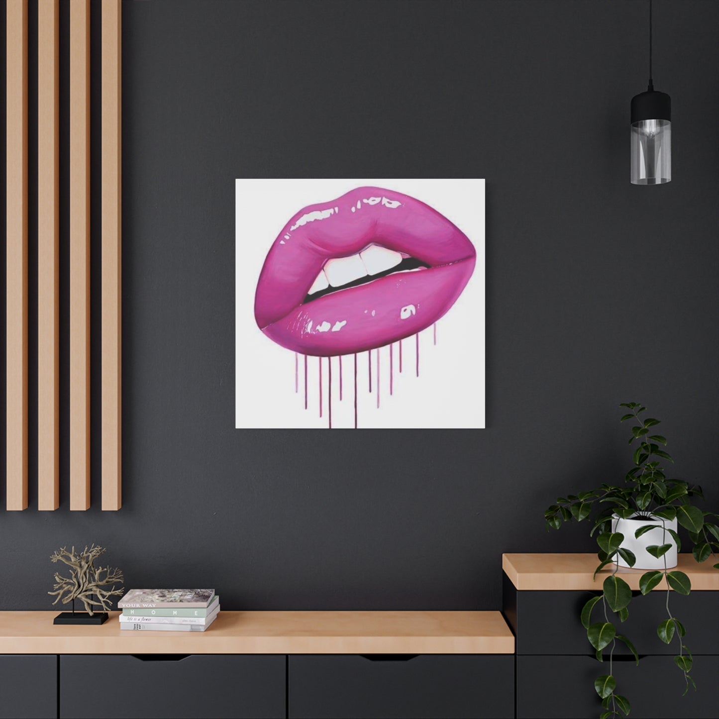 Dark Pink Lips Wall Art & Canvas Prints