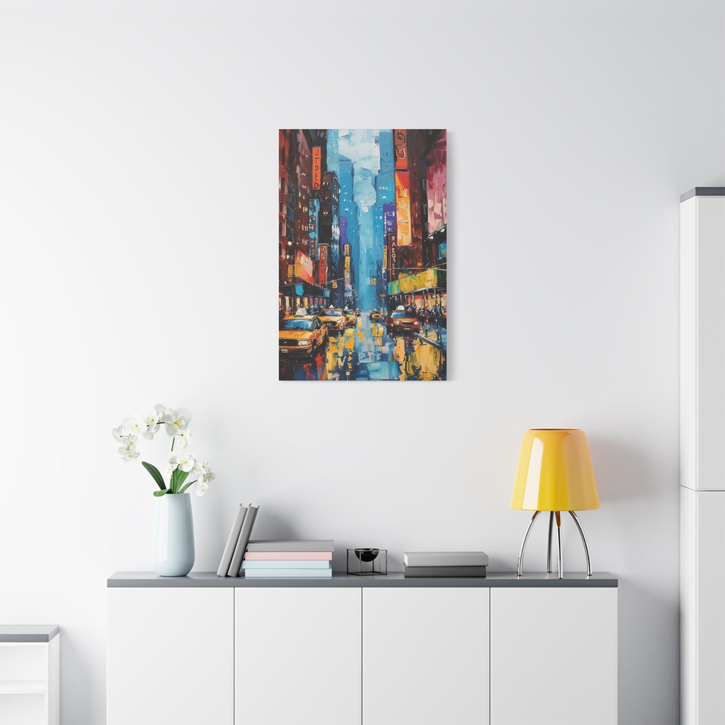 Rainy Streets Of New York City Skyline Wall Art & Canvas Prints