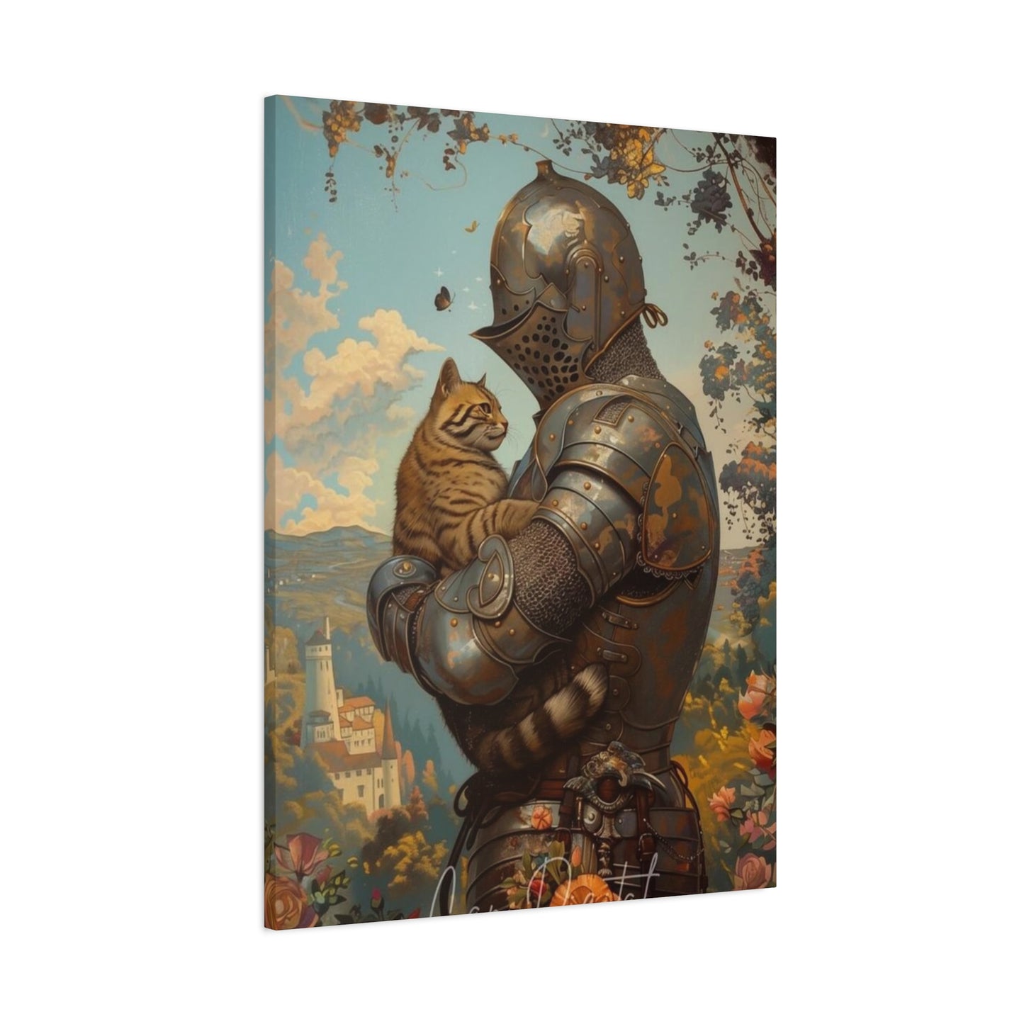 Warrior with Cat Wall Art & Canvas Prints